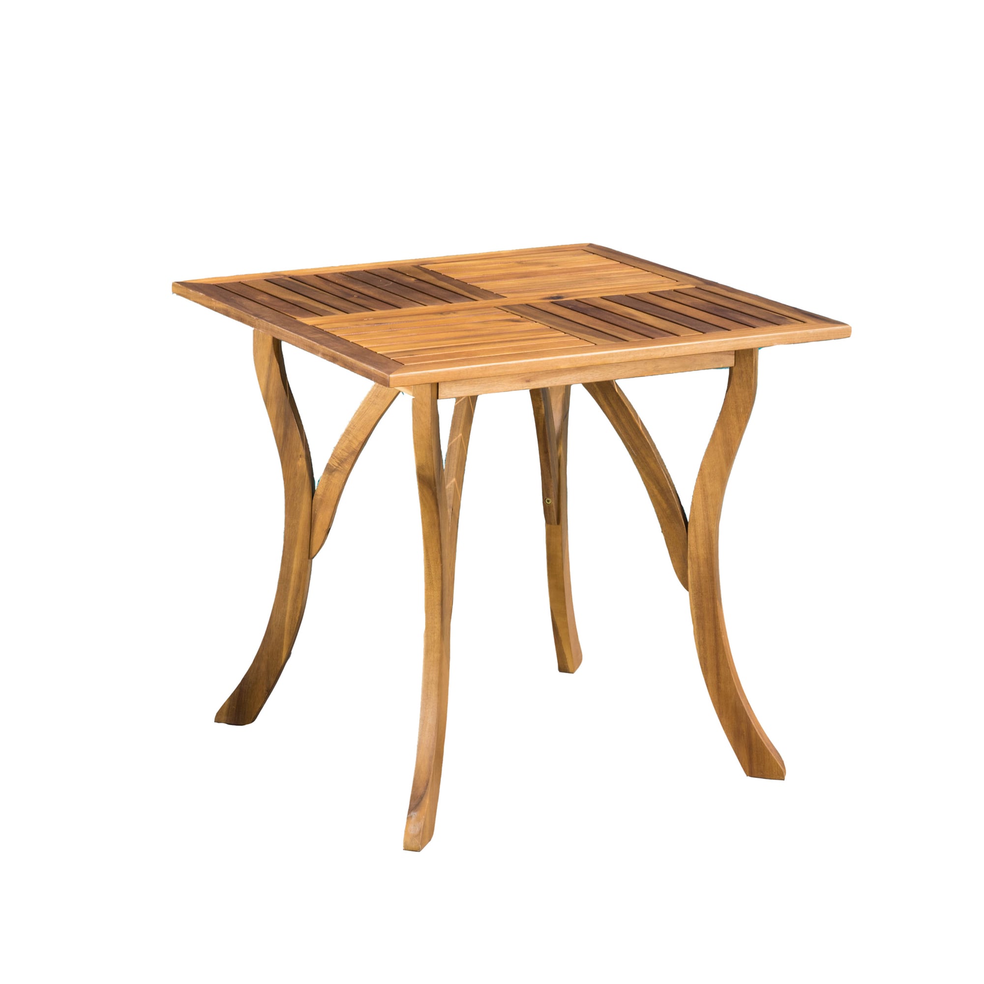 LIVIZA GGJOU022TK GIJ Wood Table Square Outdoor Dining Table 31.5-in W x 31.5-in L