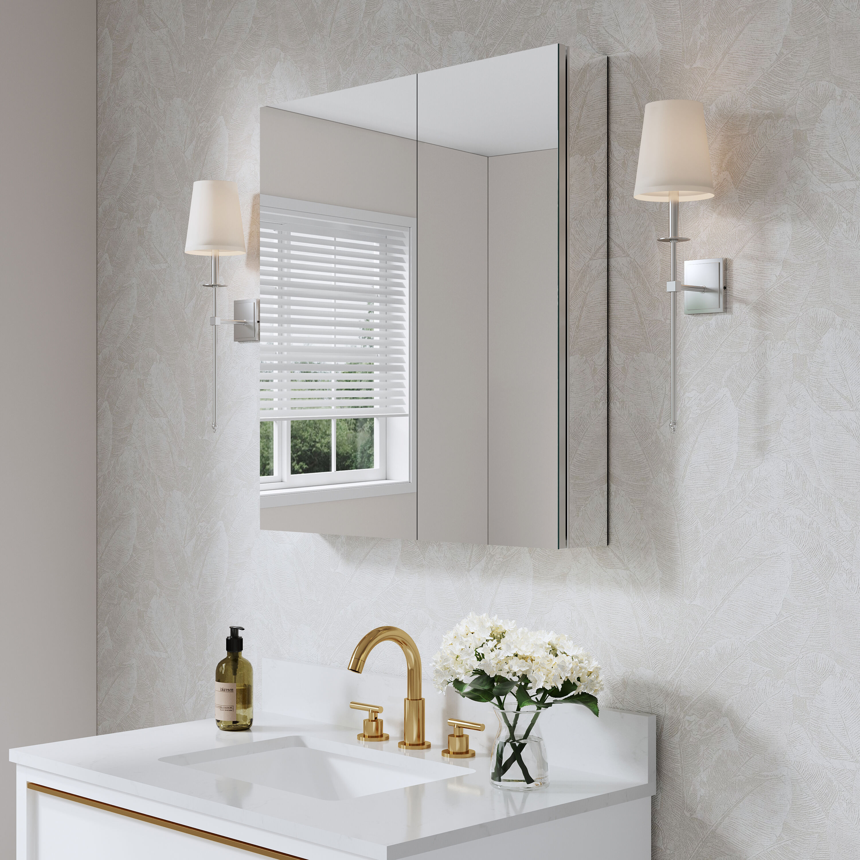 WELLFOR EX-3-6028BL Bathroom-Medicine-Cabinets - View #2