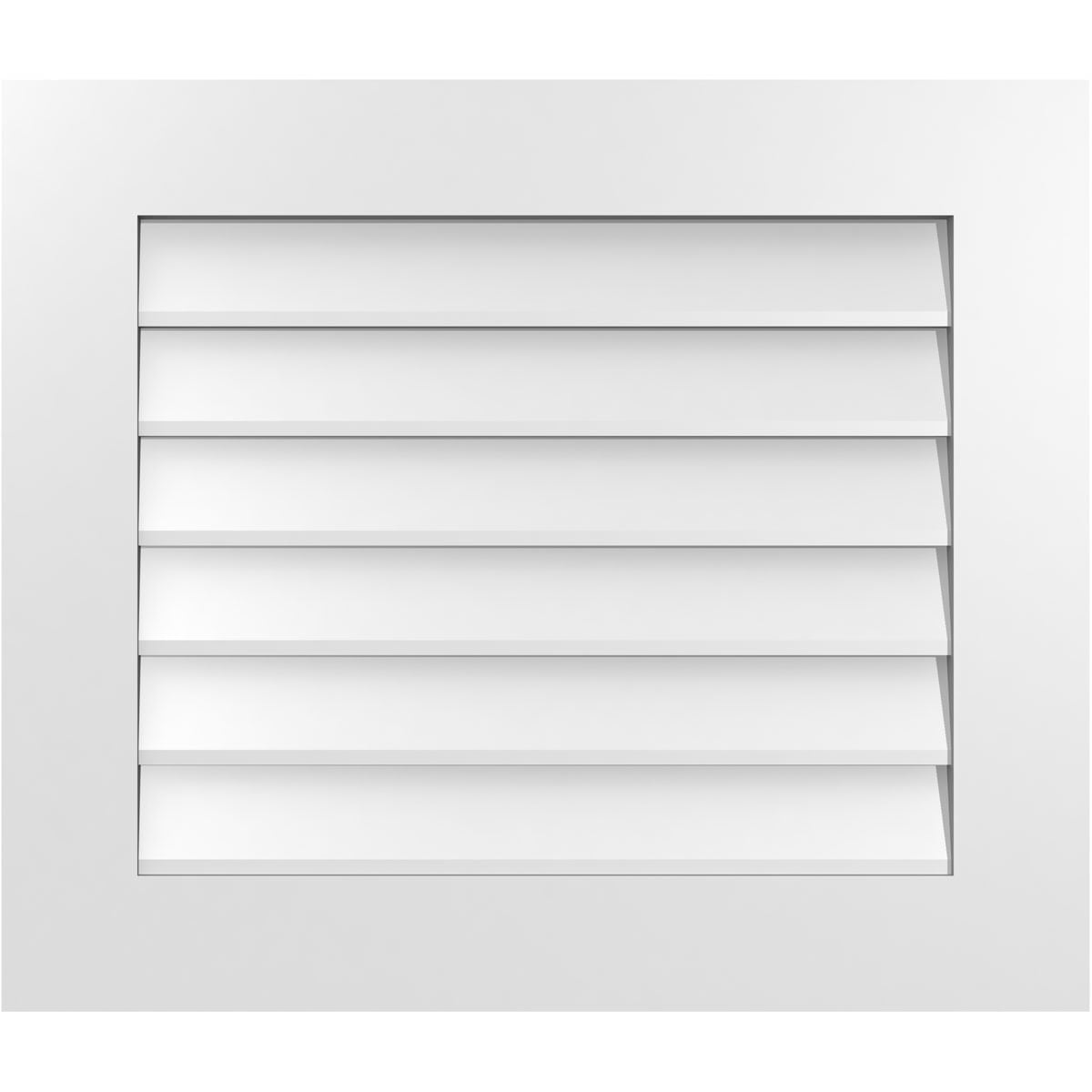 Ekena Millwork GVPVE28X2401SN 28-Inches x 24-Inches Off-white Rectangle PVC Gable Louver Vent