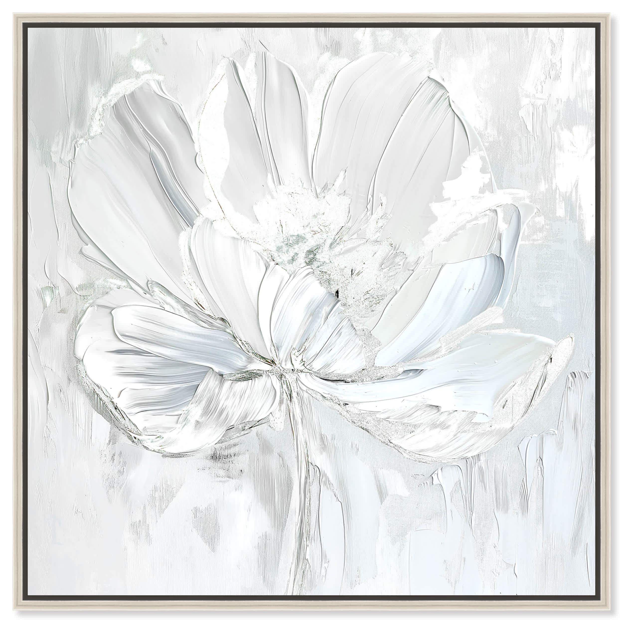 Art Remedy 005710600PN5C24 Magnolia II Glam Print by  Silver Frame 16 x 16
