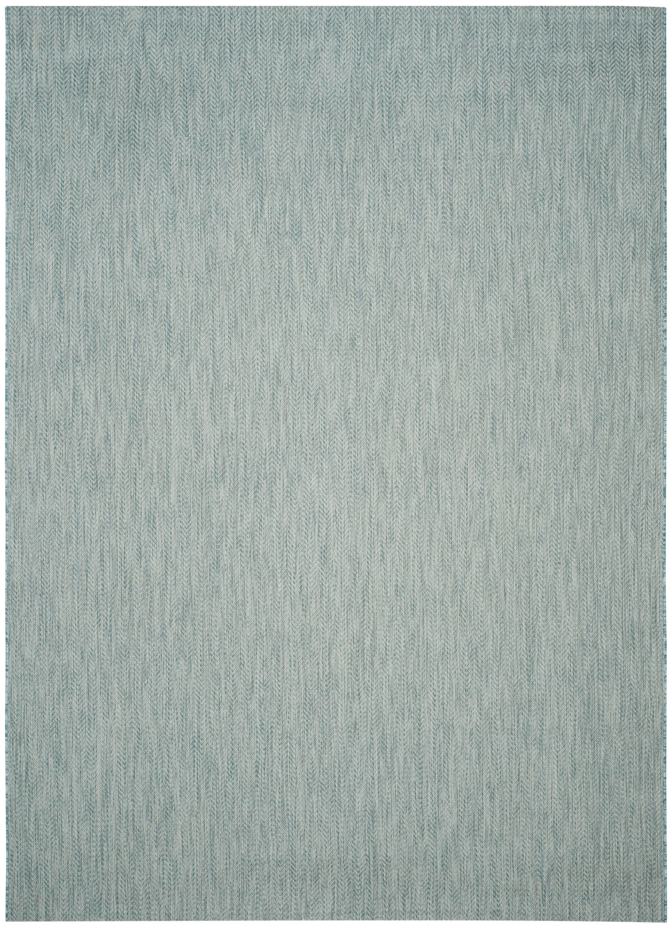 Safavieh CY8022-37121-810 Courtyard Newtown 8 x 10 (ft) Loomed Polypropylene Aqua/Gray Rectangular Indoor/Outdoor Chevron Area rug
