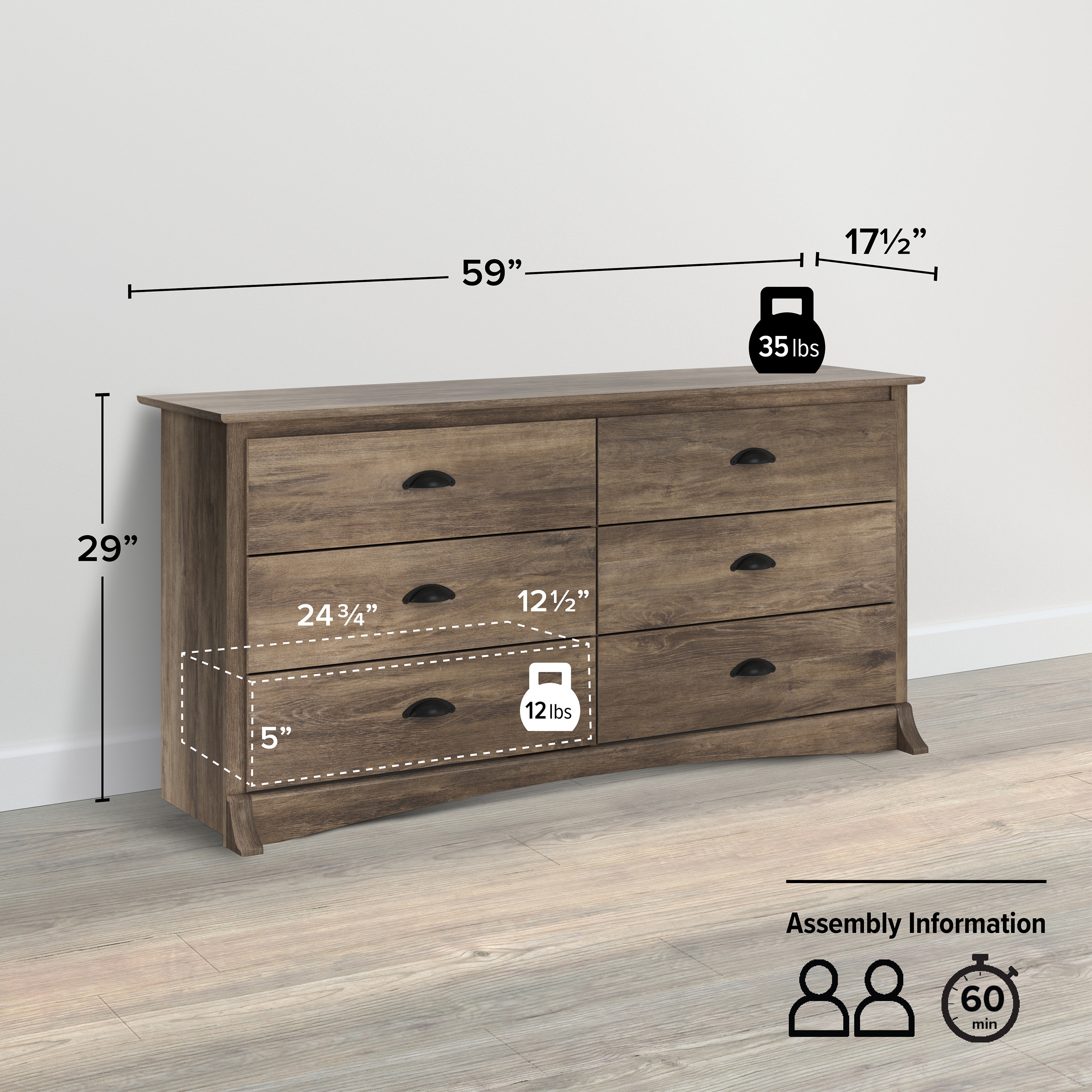 Prepac DDC-6330-V dressers - View #3