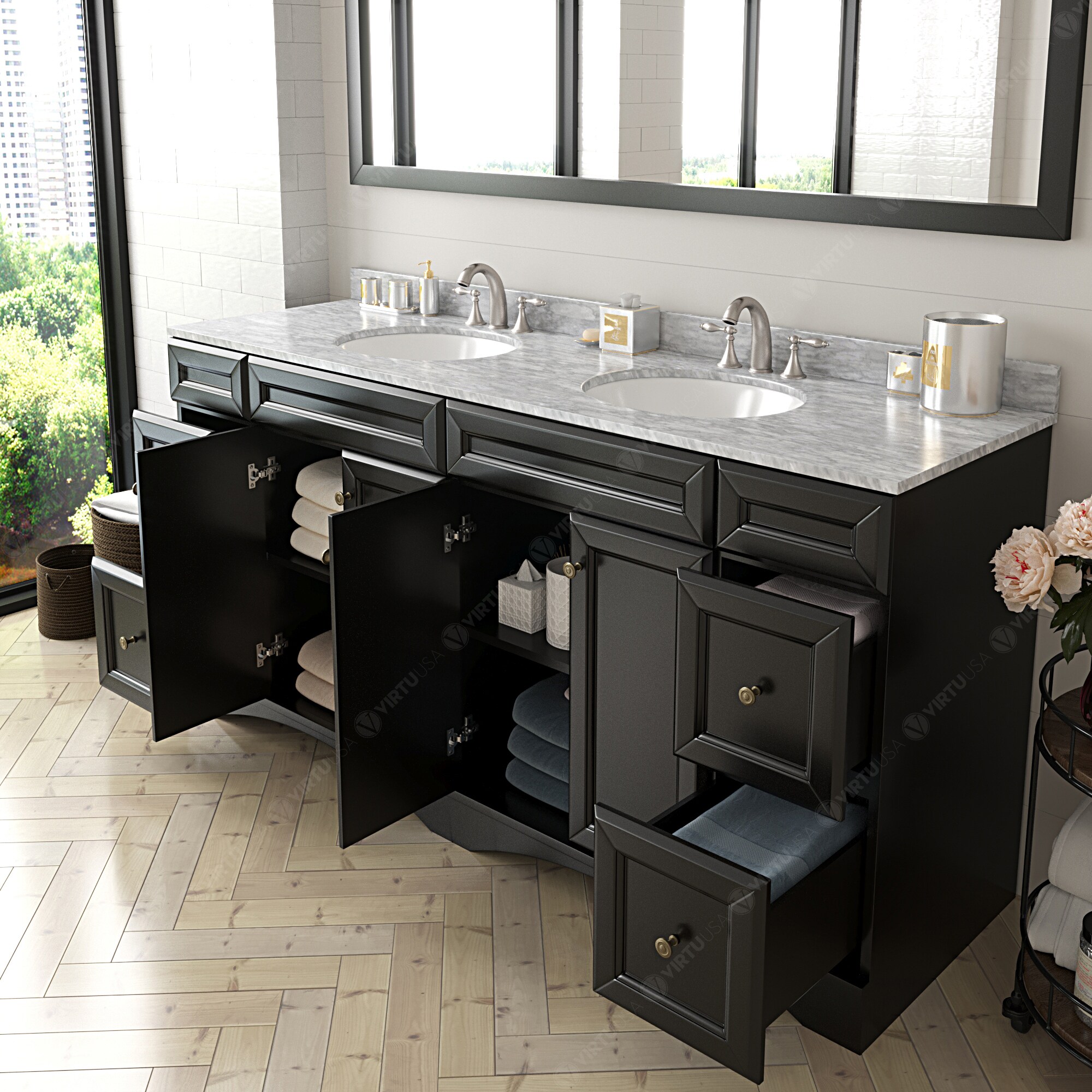 Virtu USA ED-25072-WMRO-ES Bath-Vanity-Combo - View #4