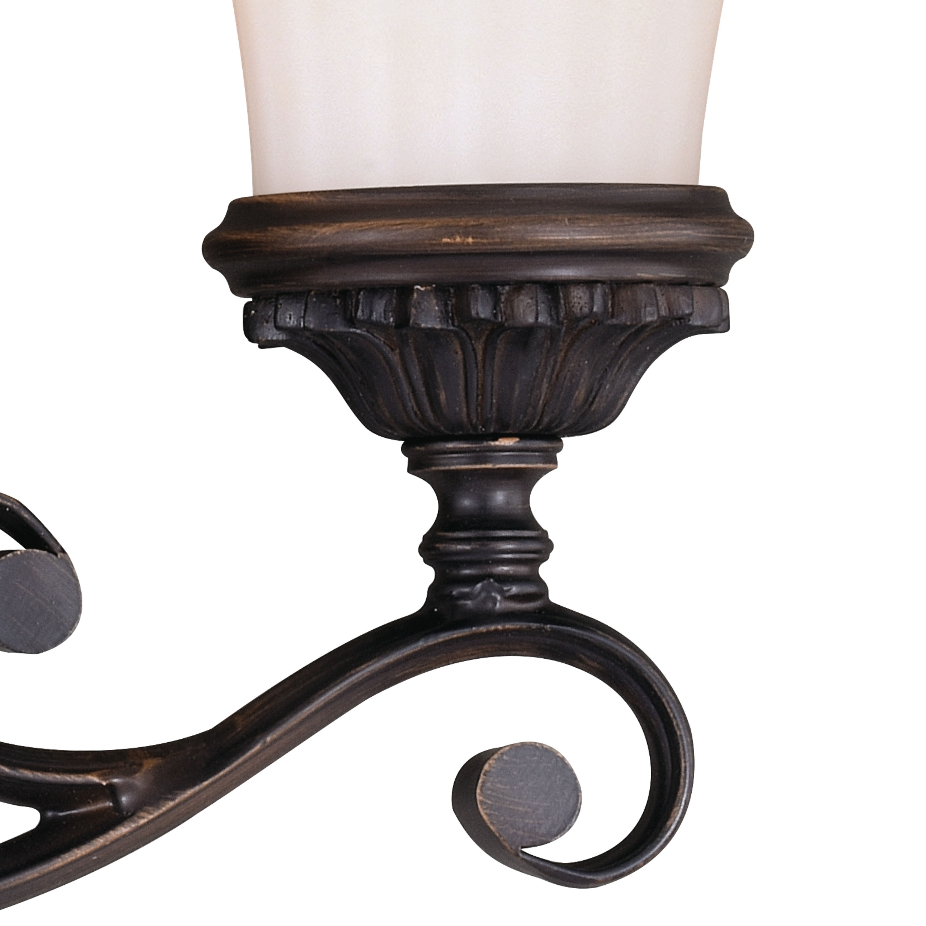 Venetian Bronze 3-Light Vanity Fixture with Etched Glass