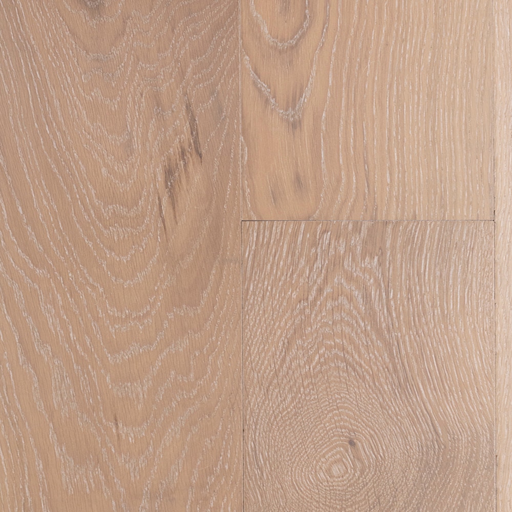 Cascade White Oak 7-1/2-in W x 1/2-in T x Varying Length Wirebrushed Engineered Hardwood Flooring (27-sq ft) in Brown | - allen + roth 25375