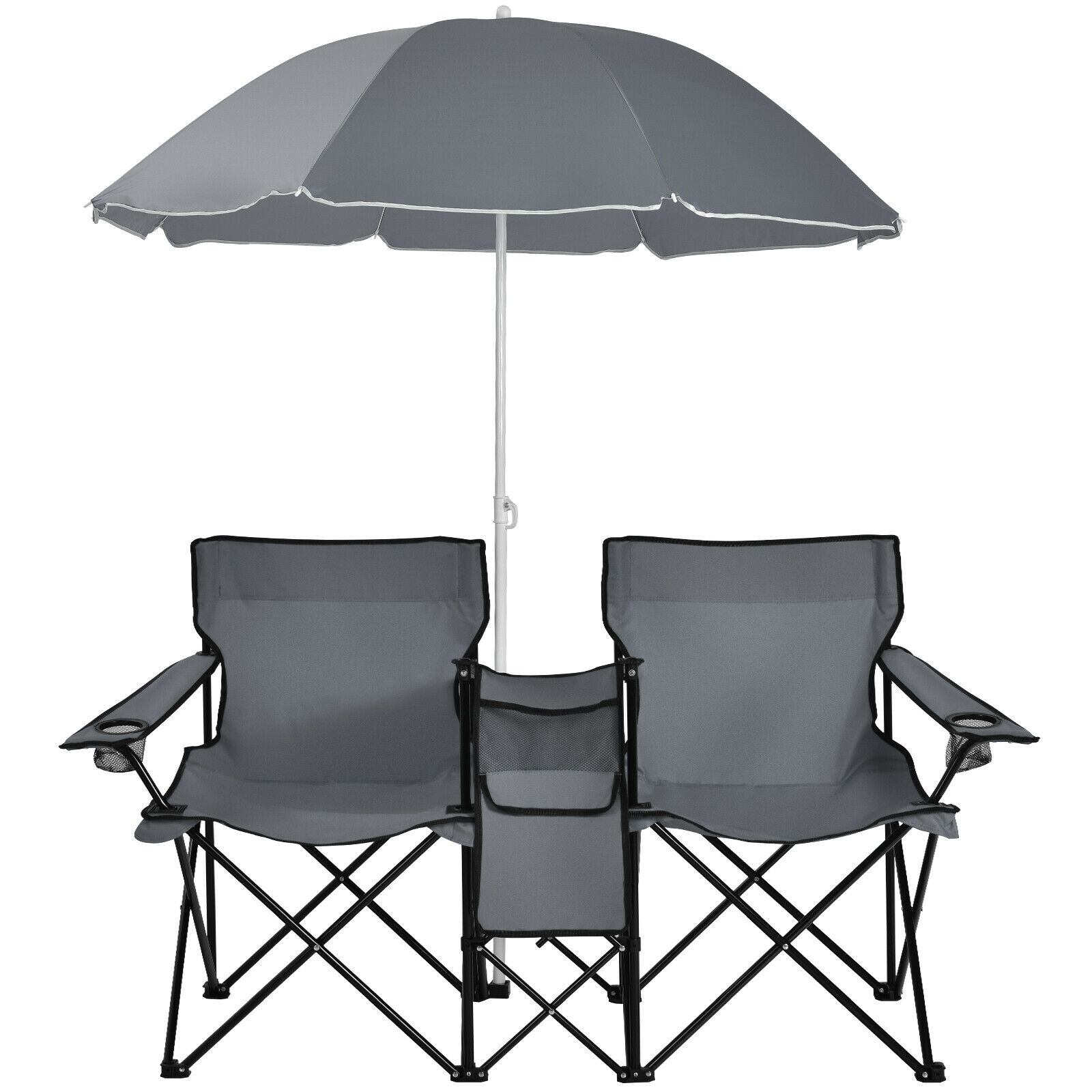  70621GRHYJT Polyester Gray Folding Camping chair