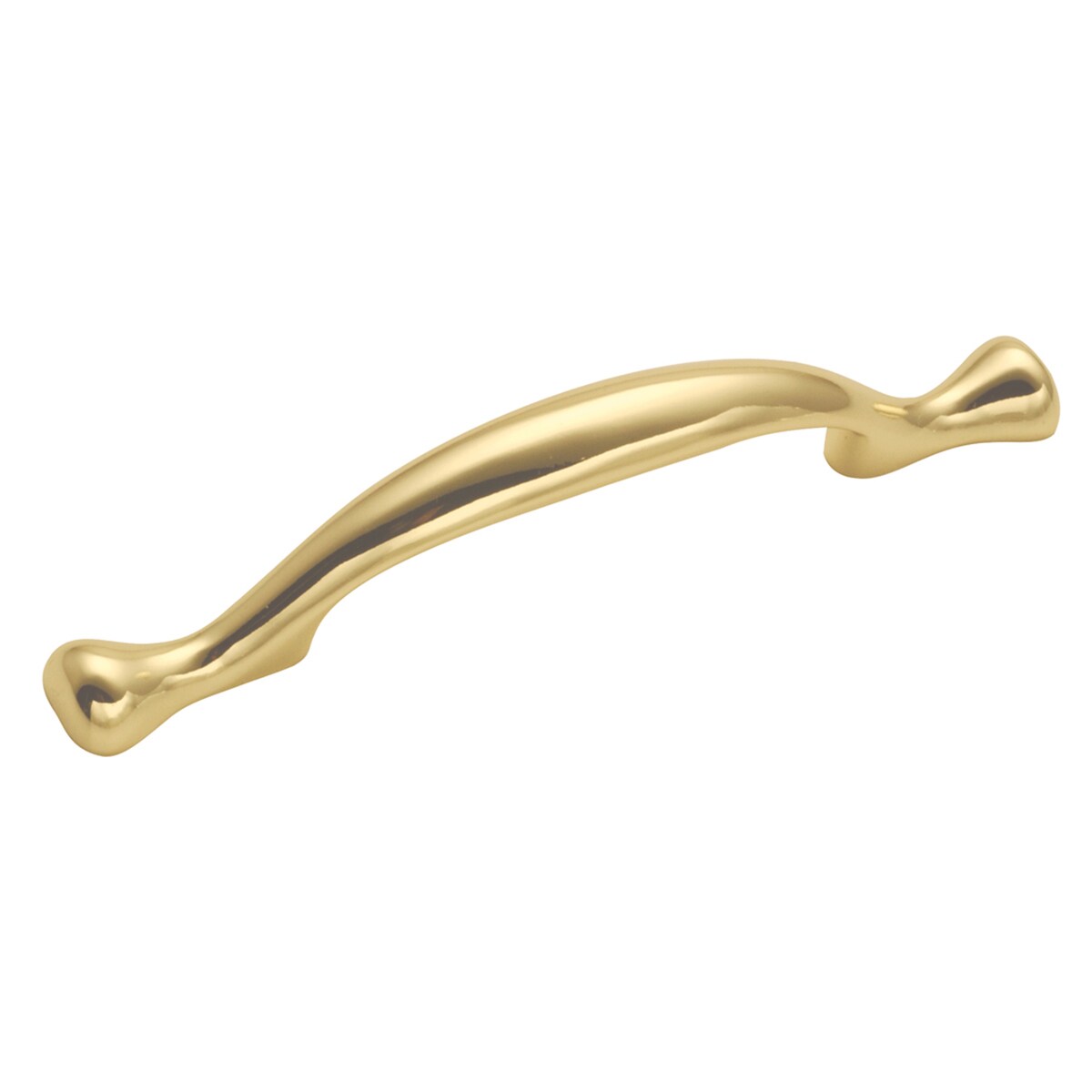 Hickory Hardware P14174-3-10B Conquest 3-in , 76mm Center to Center Polished Brass Arch Handle 10 -Pack