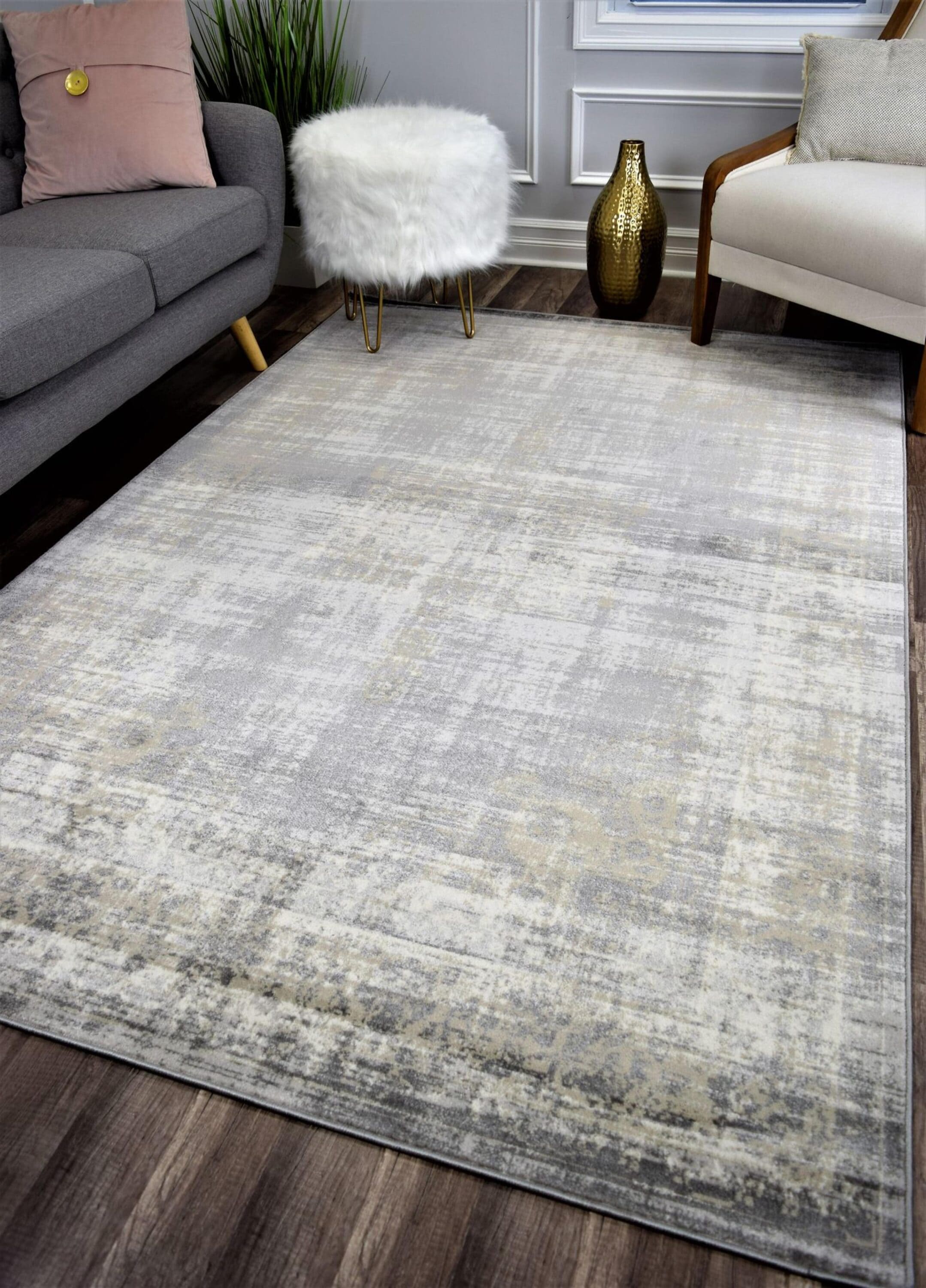 Rugs America 28013 Riley 8 x 10 (ft) Loomed Polypropylene Driftwood Gray Rectangular Indoor Medallion Vintage Area rug