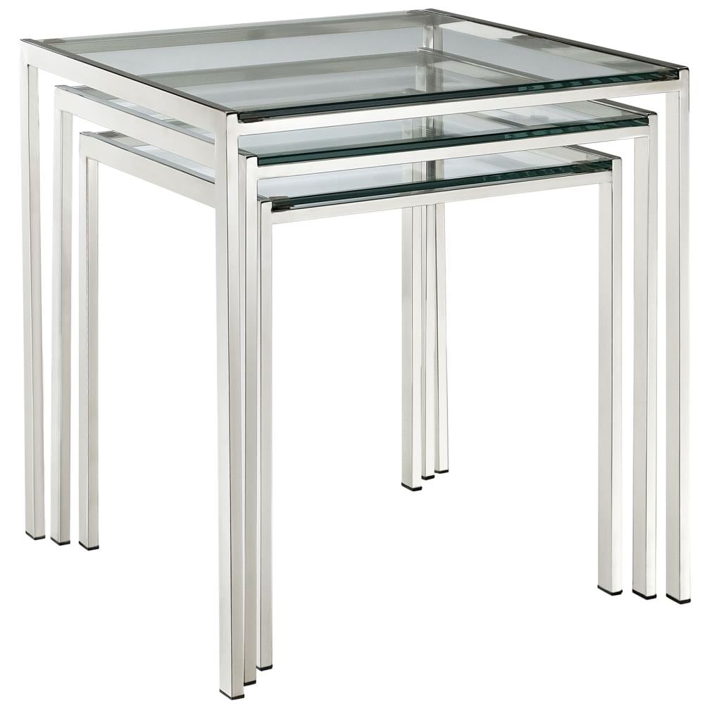 Modway EEI-257 Nimble 3 -Piece Modern Clear Accent Table Set