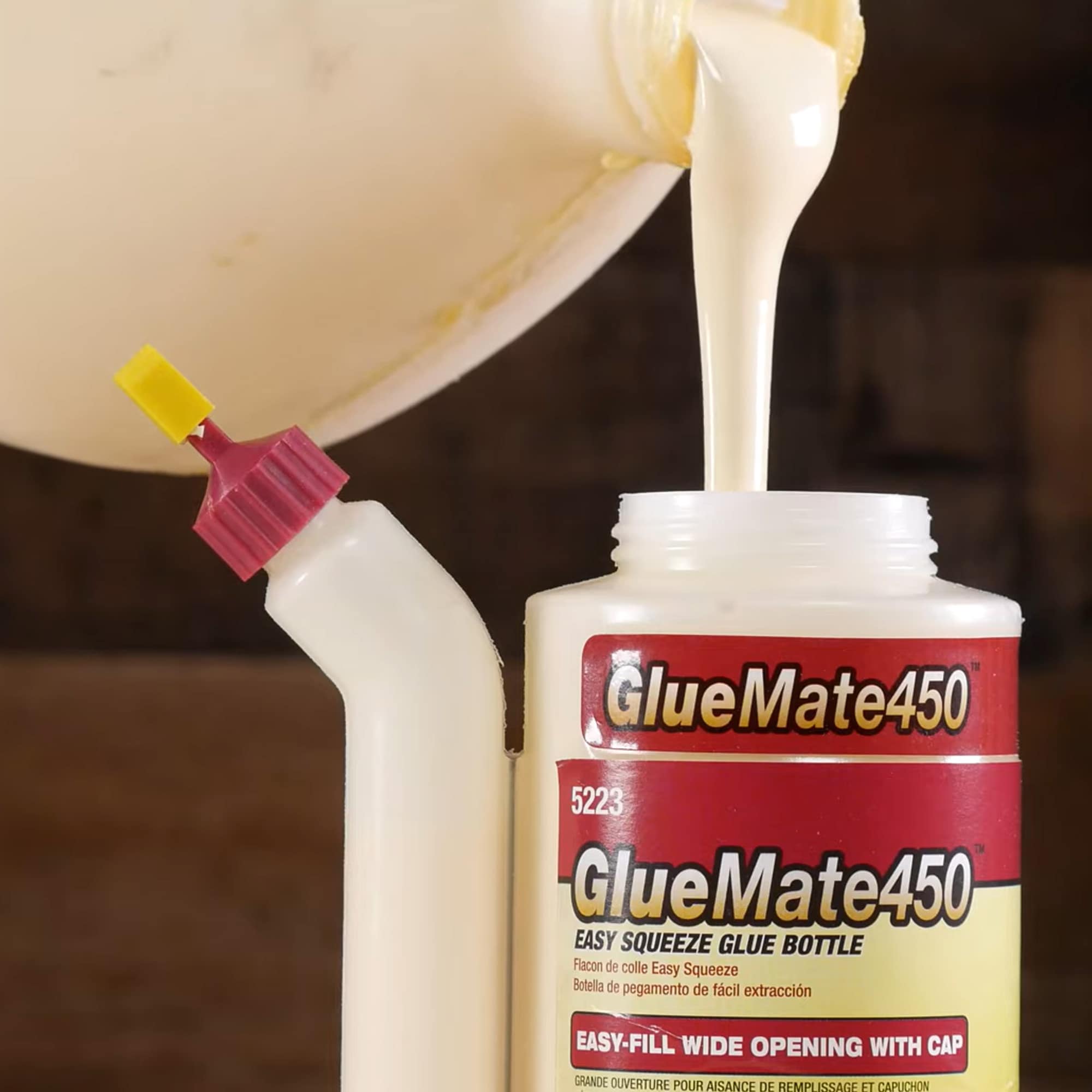 Milescraft 7369 Glue Mate Multi-Pack - Wood Glue Bottles with No-Drip