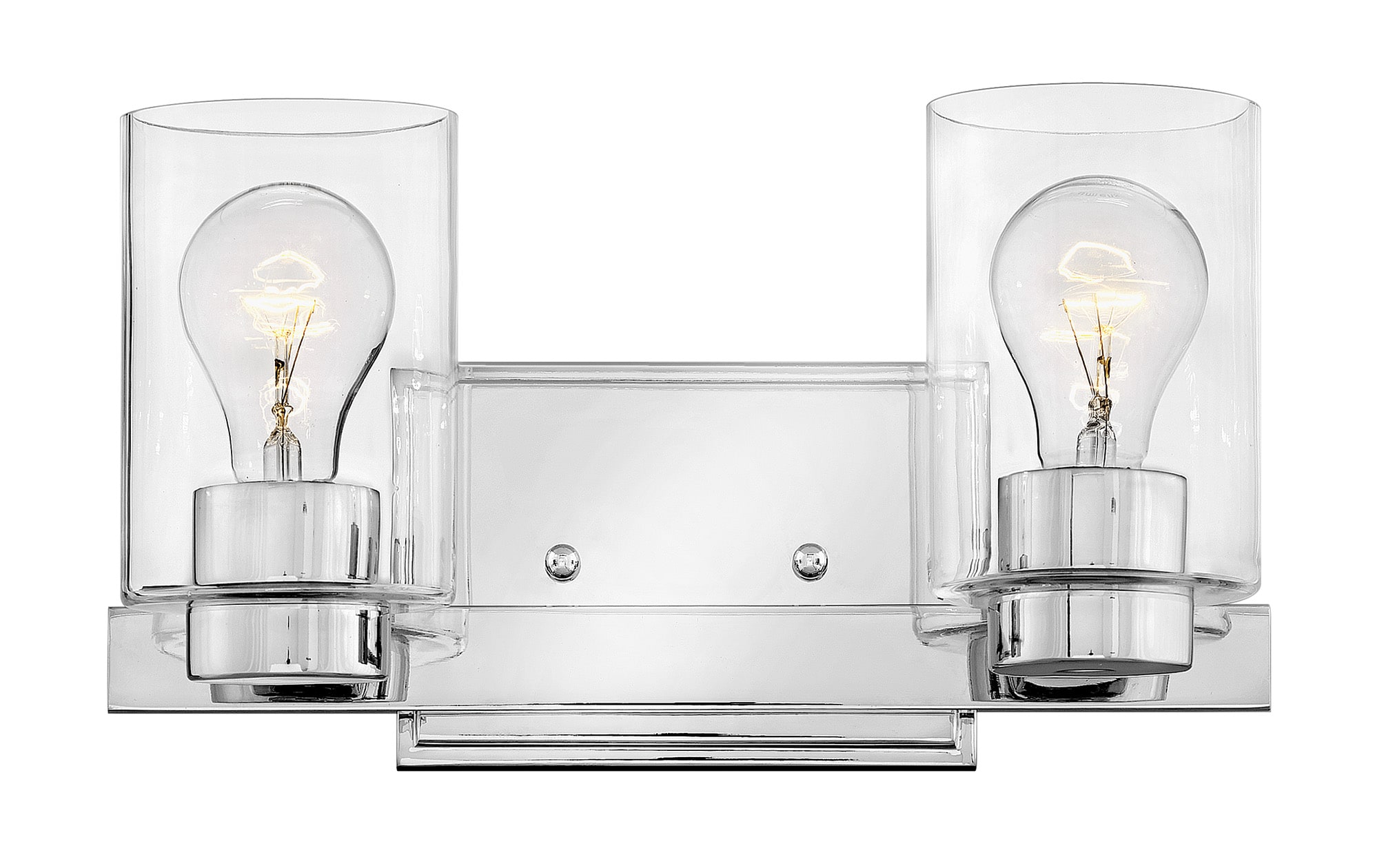 Hinkley 5052CM-CL Miley 13-in 2 -Light Gloss Chrome Transitional Vanity light