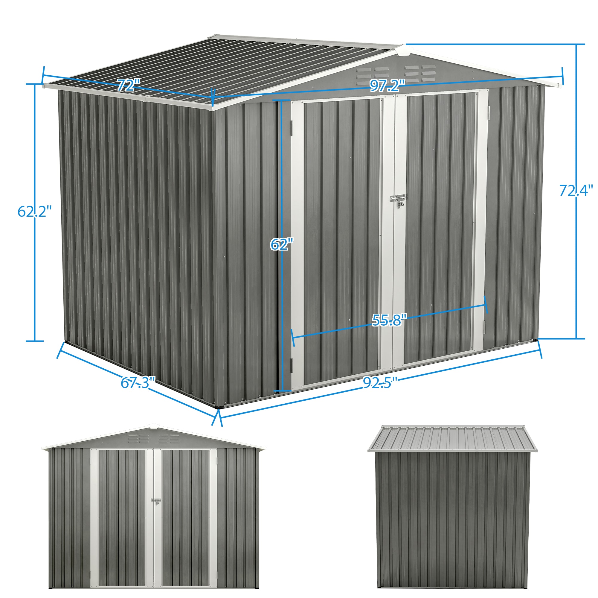 Wooakway FXLS0601-511B012 Metal-Storage-Buildings-Sheds - View #8