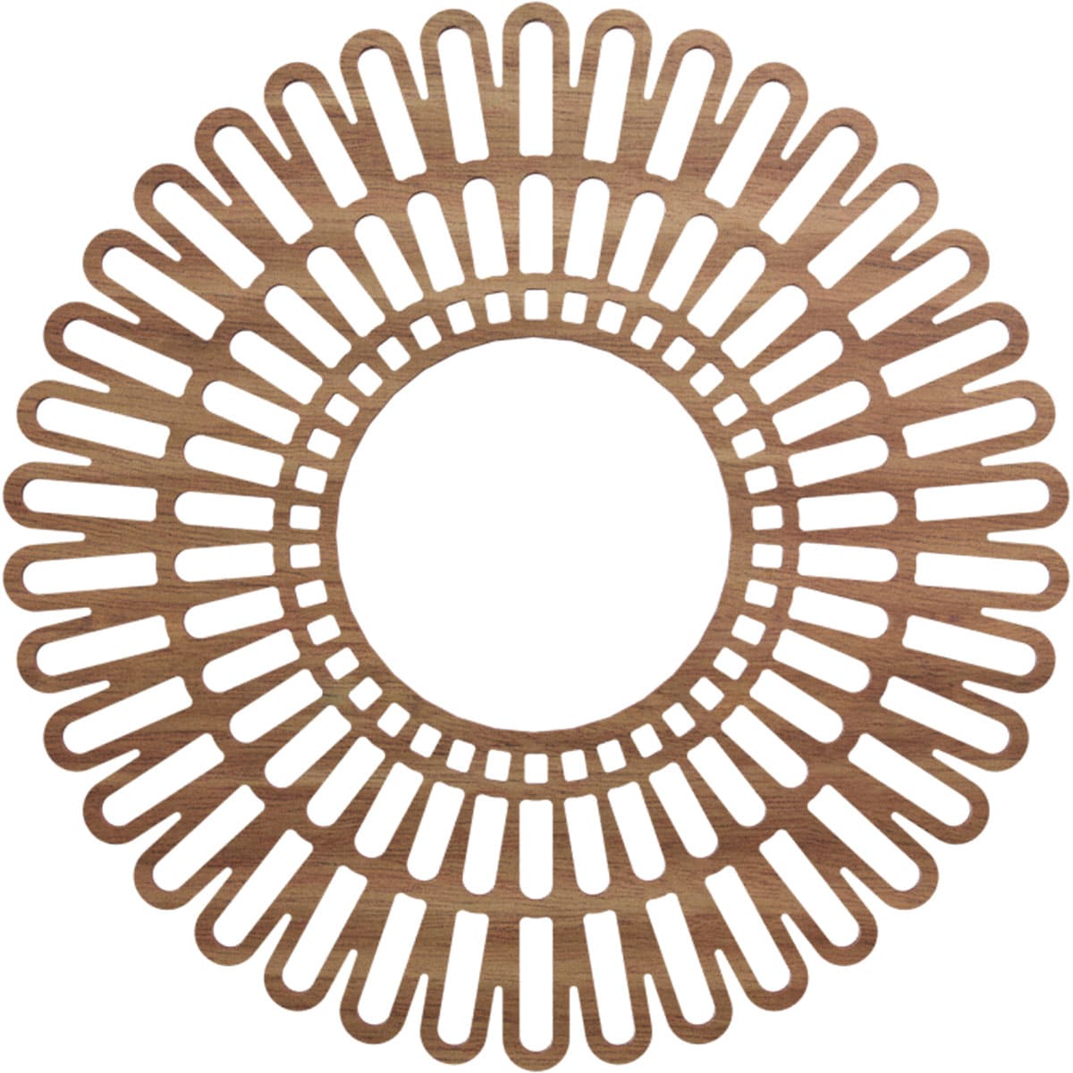 Ekena Millwork CMWP18X0250CRWA Cornelius Fretwork Pierced 18-in W x 18-in L Modern Walnut Wood Whole Ceiling Medallion