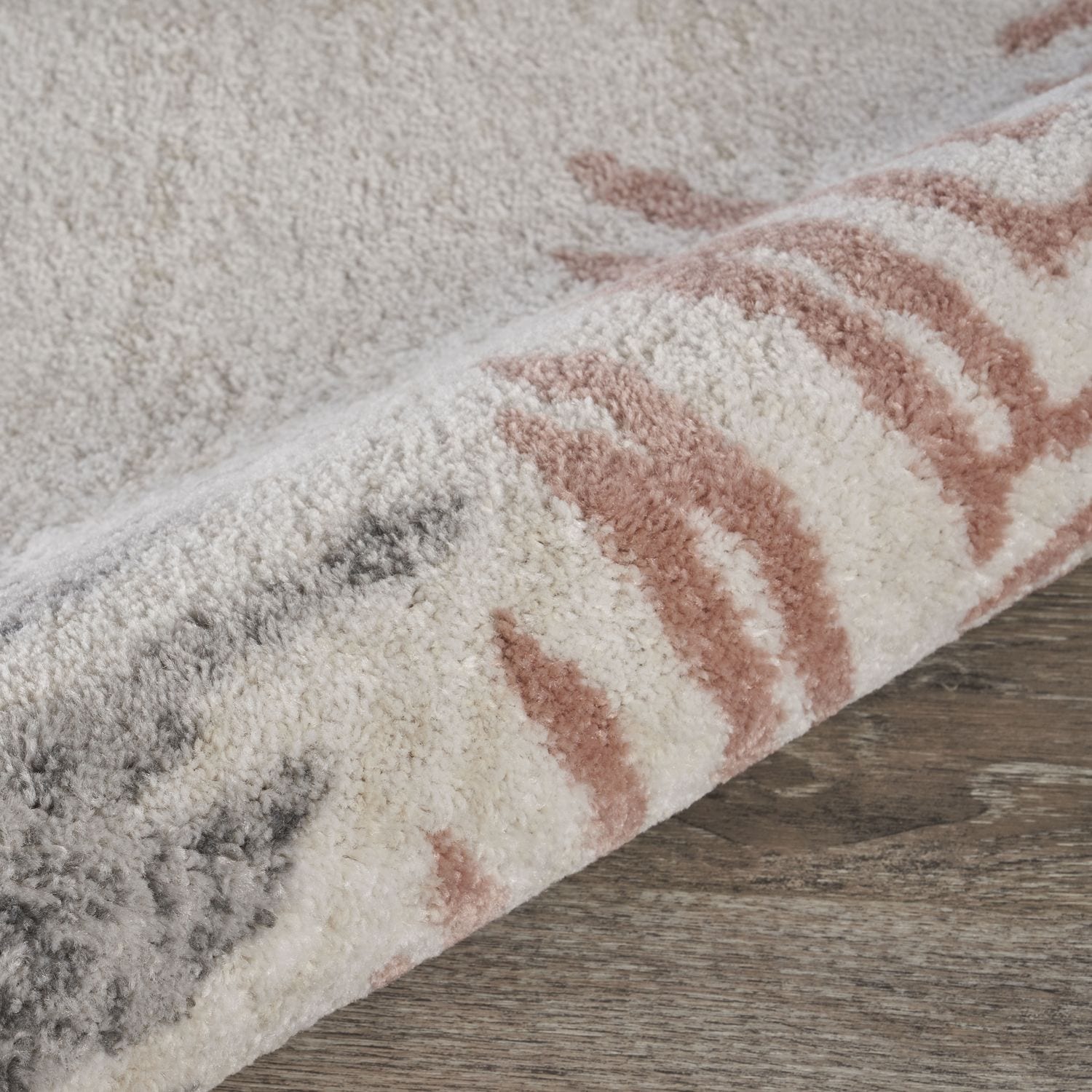 Ivory Multicolored Abstract Arrows Synthetic Area Rug