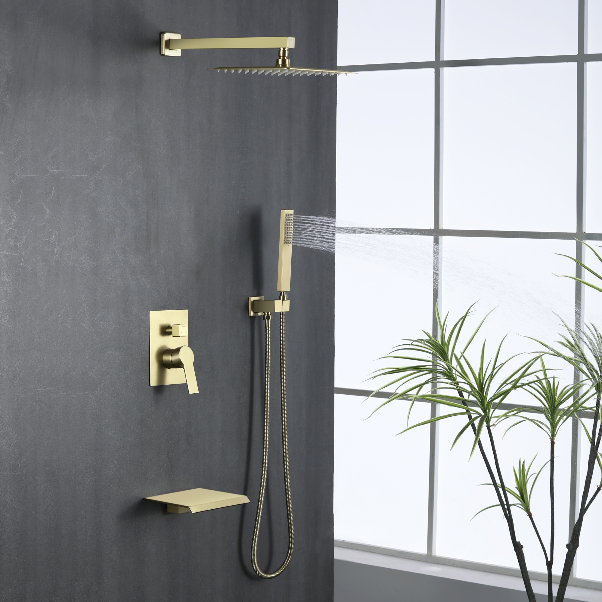 WELLFOR SPA-88018BG-10 Showerhead-Bar-Panels - View #12