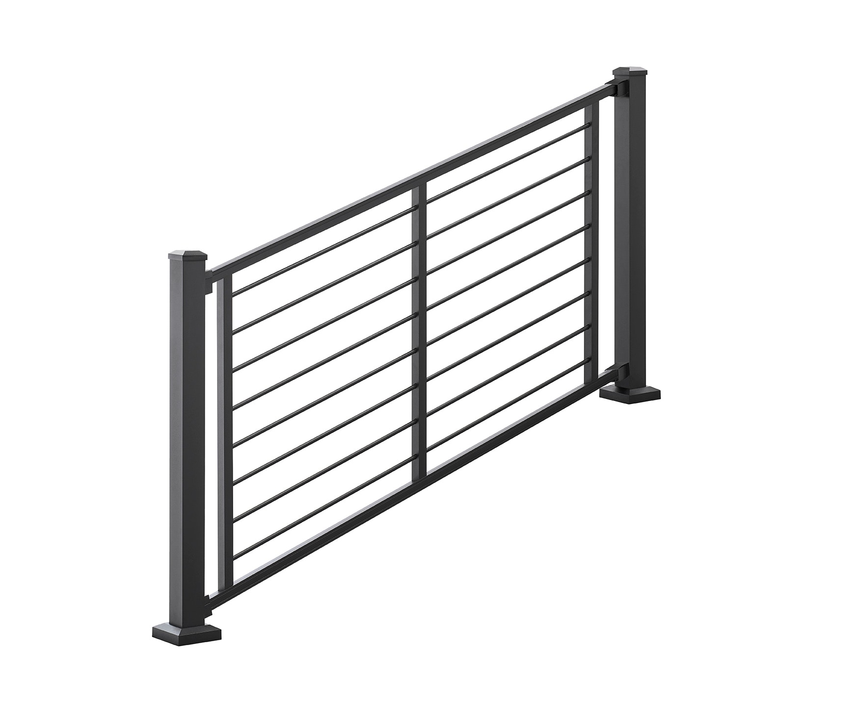 Trex BKBKROD0836SRK SignatureSignature Railing 8-ft x 36-in Charcoal Black Aluminum Deck Stair Rail Kit