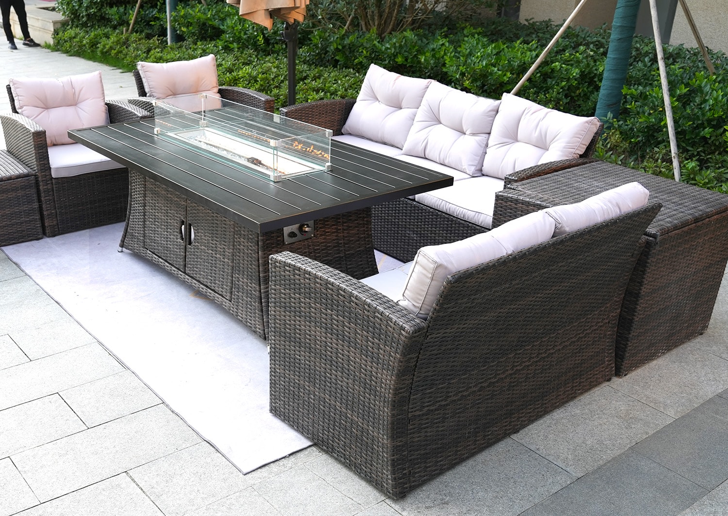 Direct Wicker DWG-1506RA-BR Patio-Conversation-Sets - View #2
