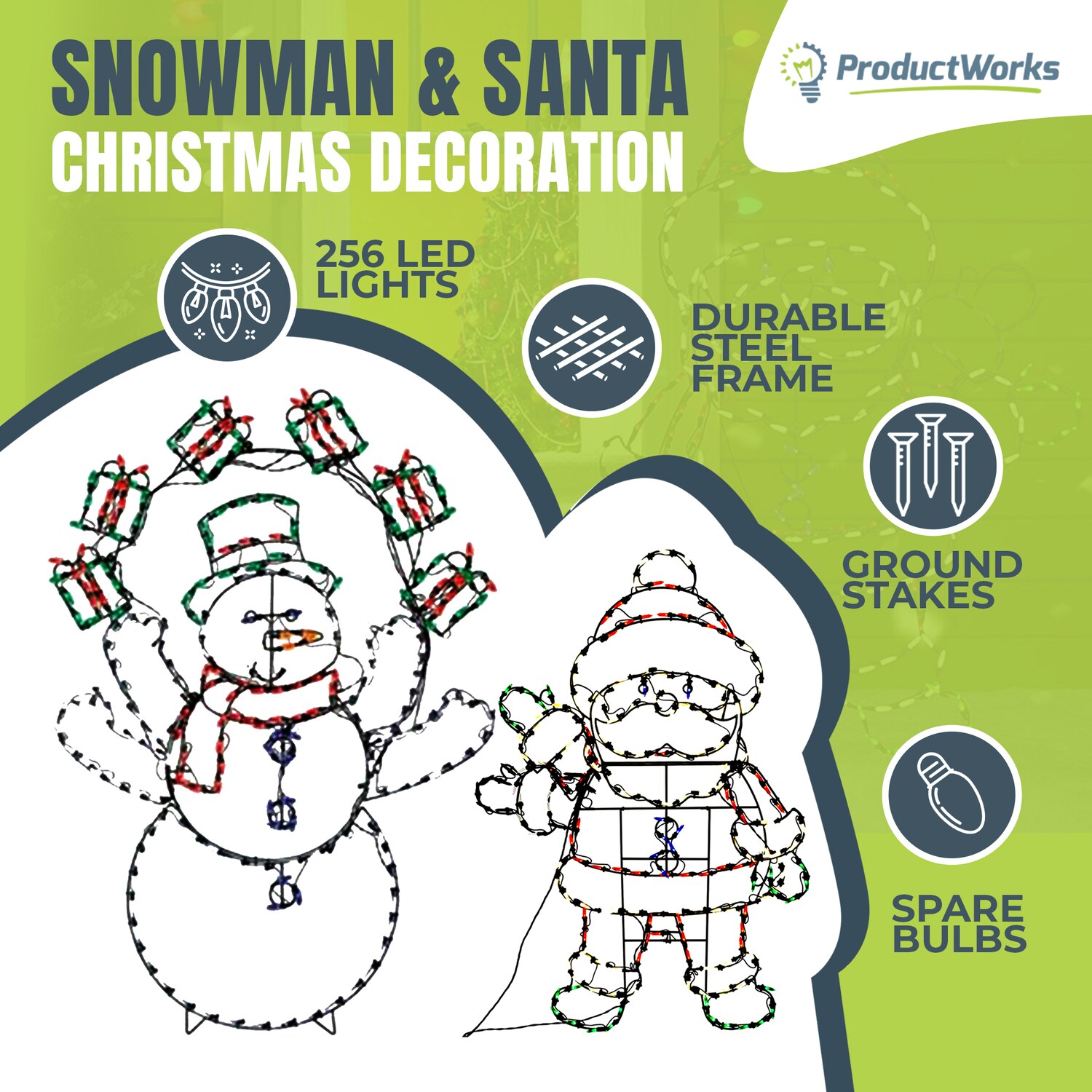 ProductWorks 310698 Table-Christmas-Decorations - View #2
