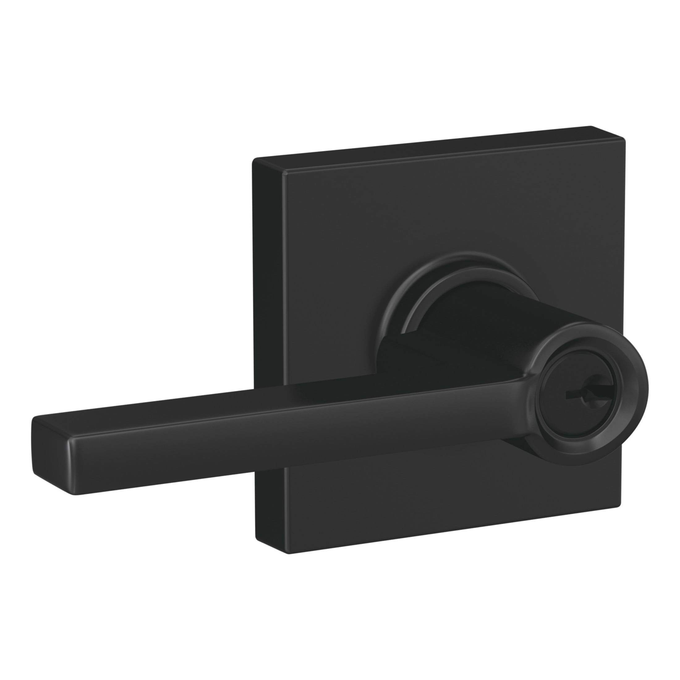 Schlage Latitude- Collins Matte Black Universal Exterior Keyed Entry Door  Handle in the Door Handles department at