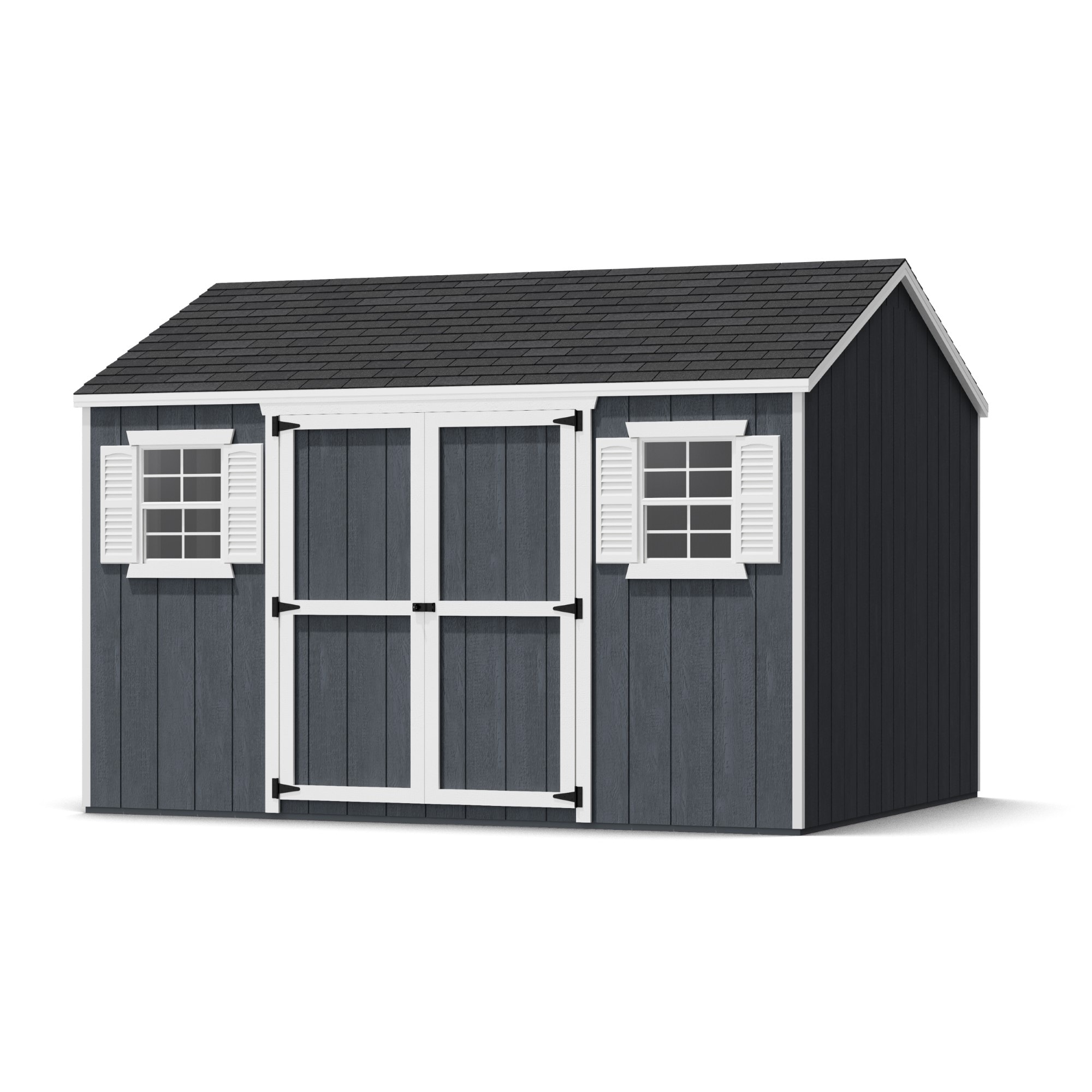 Little Cottage Co 10X12 VWS-PC Value Workshop 10-ft x 12-ft Gable Style Wood Outdoor Storage Shed with 2 Windows 2 Doors