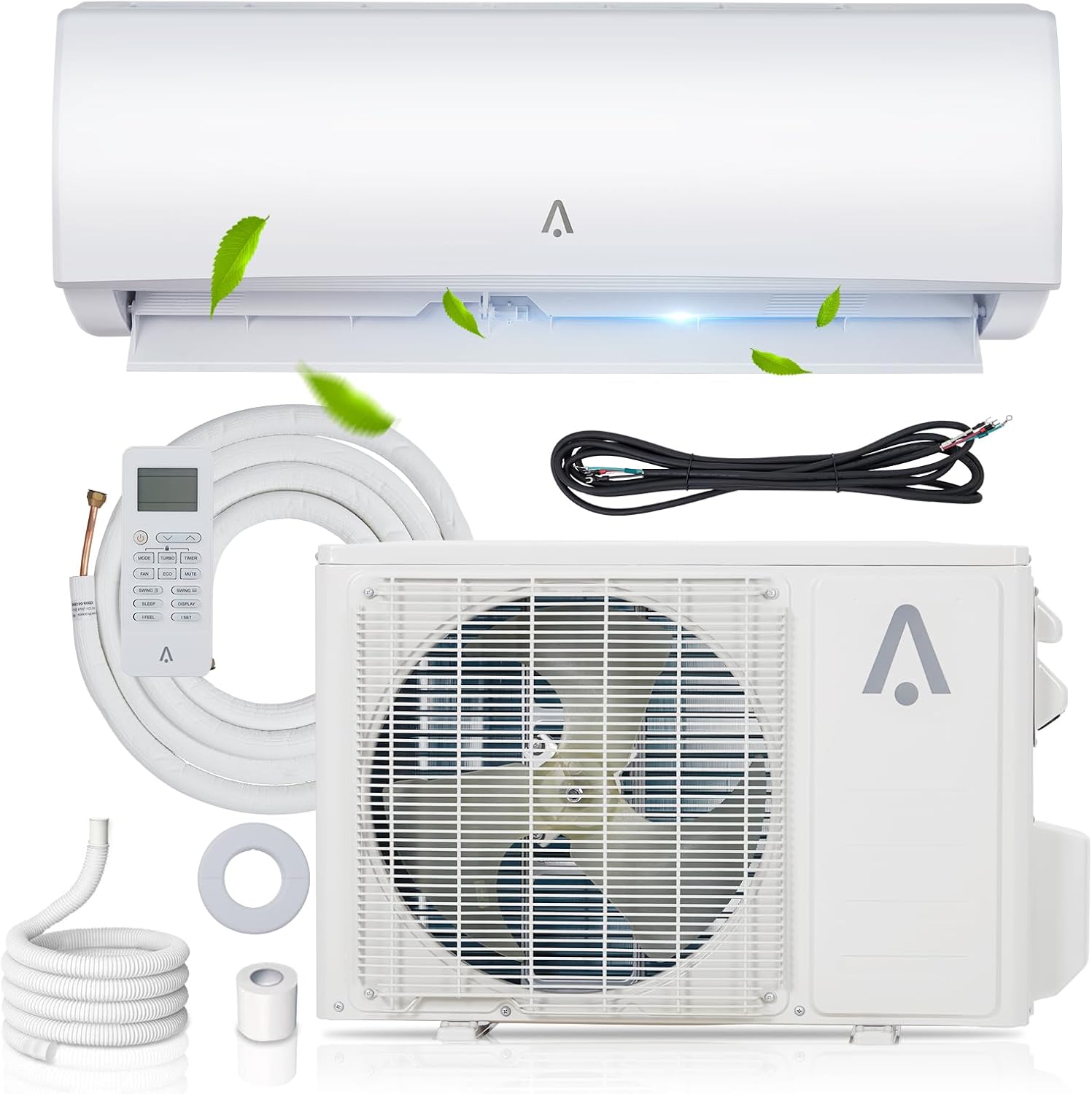 Qeetex BBJ-PHO12V74BQ3 9000 BTU Mini Split Air Conditioner and Heater WiFi Enabled Alexa Compatible 19 SEER2 Energy Efficient 230 Volt
