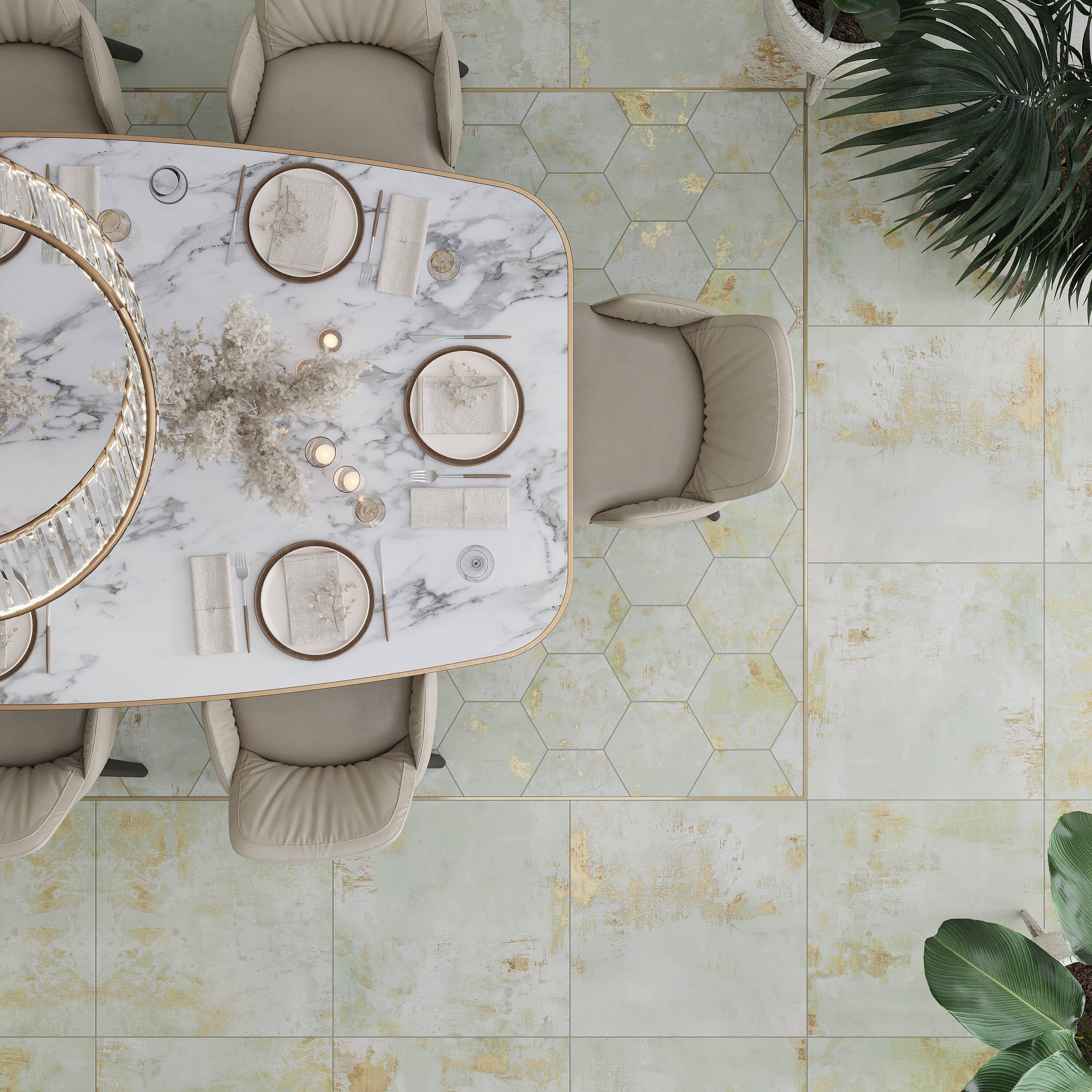 Apollo Tile Aureate Moss Green 9-7/8-in x 11-1/4-in Natural Porcelain Floor and Wall Tile (10.06-sq. ft/ Carton)