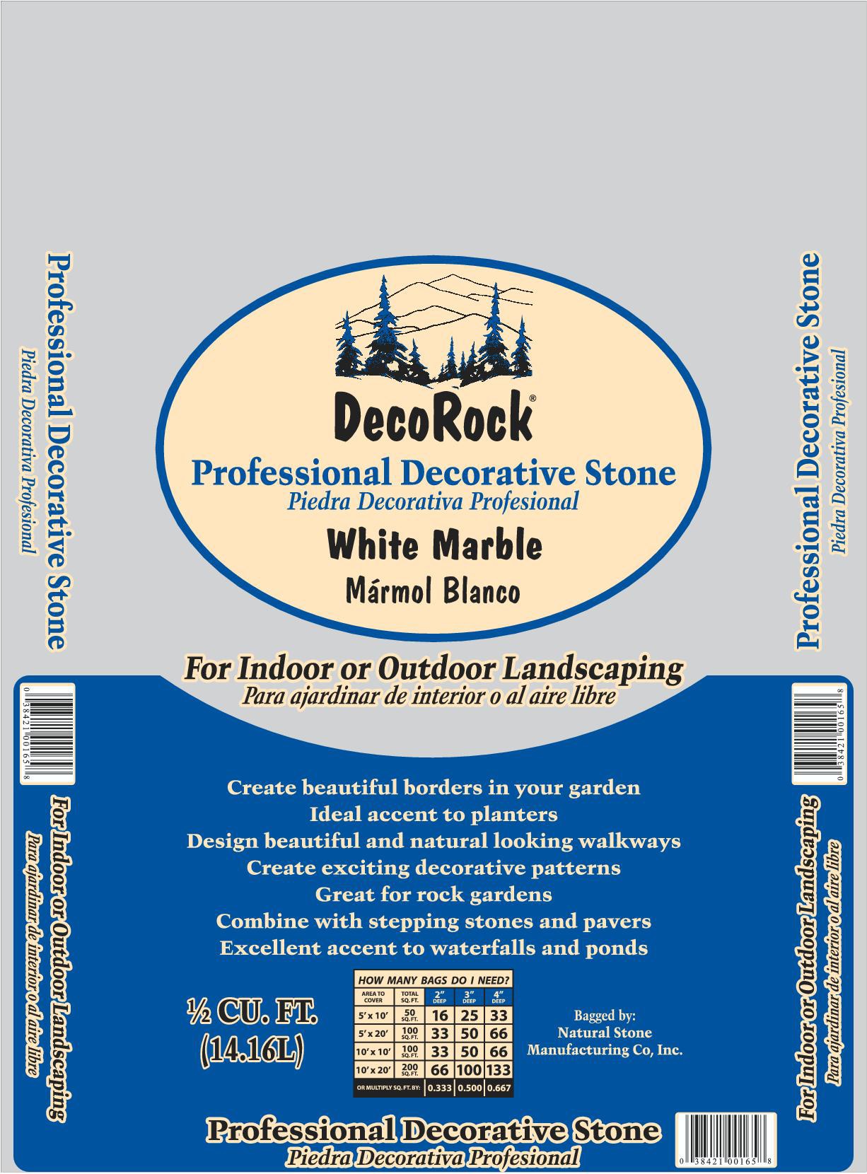  R1WMW34L 0.5 Cubic feet 40-lb White Marble chips ( 0.5 - 3.0-in Rock Size )