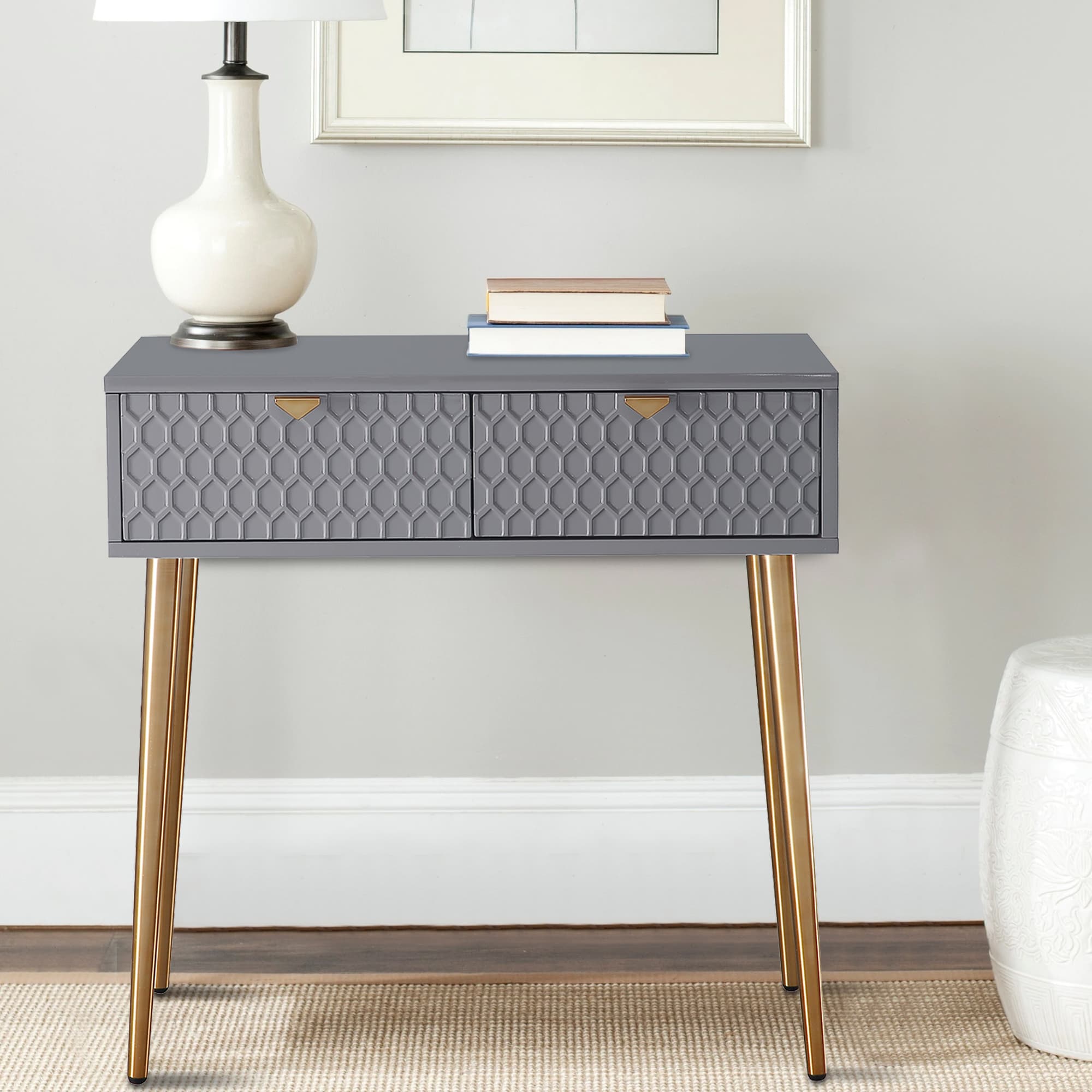 CASAINC WF-DRT-1472A-GY 16-in Gray Makeup Vanity