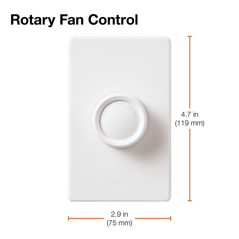 Lutron FSQ-2FH-DK Fan-Controls - View #5