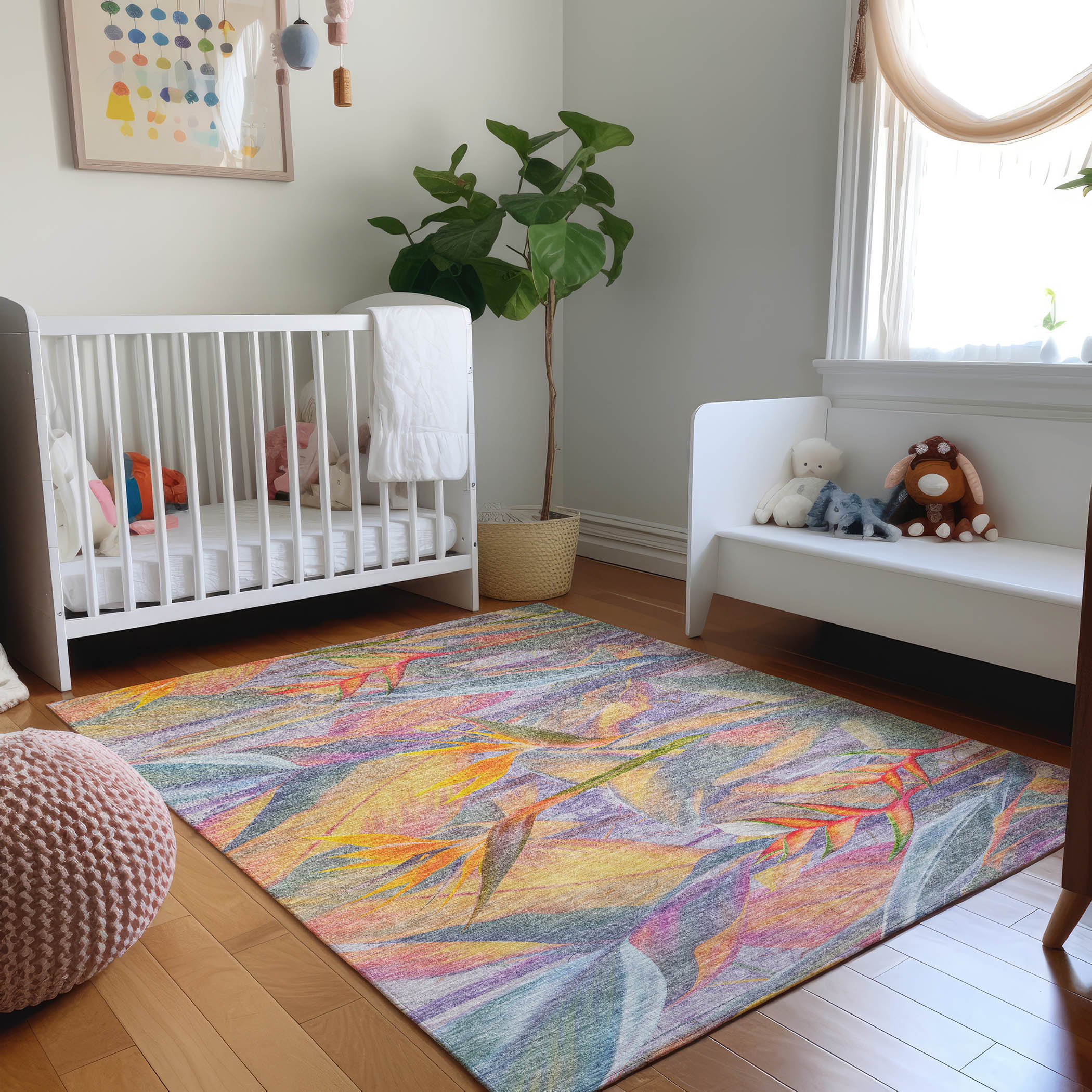 Addison Rugs AMF209MU5X8 Mayfield AMF209MU 5 x 7 (ft) Loomed Polyester Multi Rectangular Indoor Geometric Machine washable Area rug