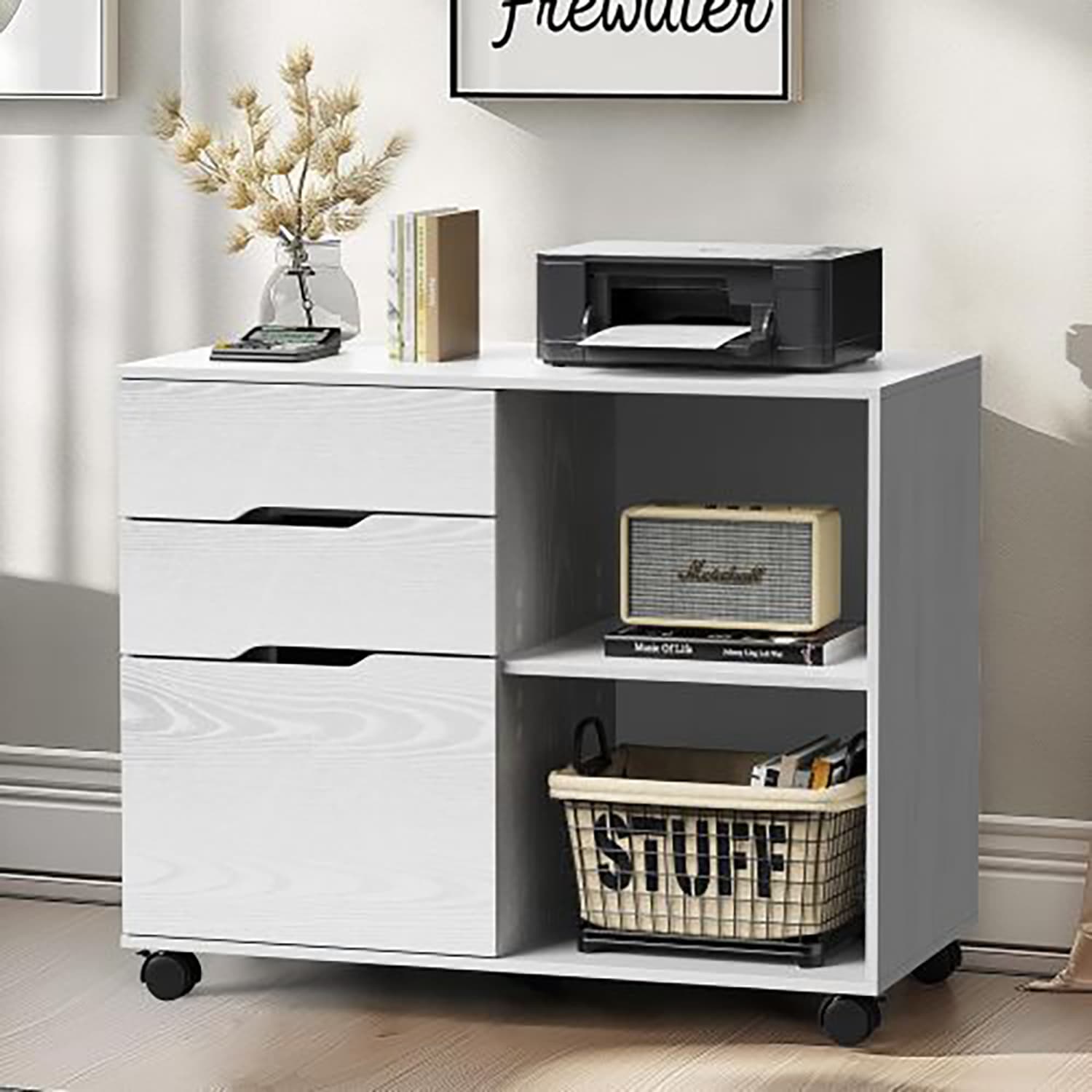 GZMR GM-W1121 White 5 -Drawer Standard chest