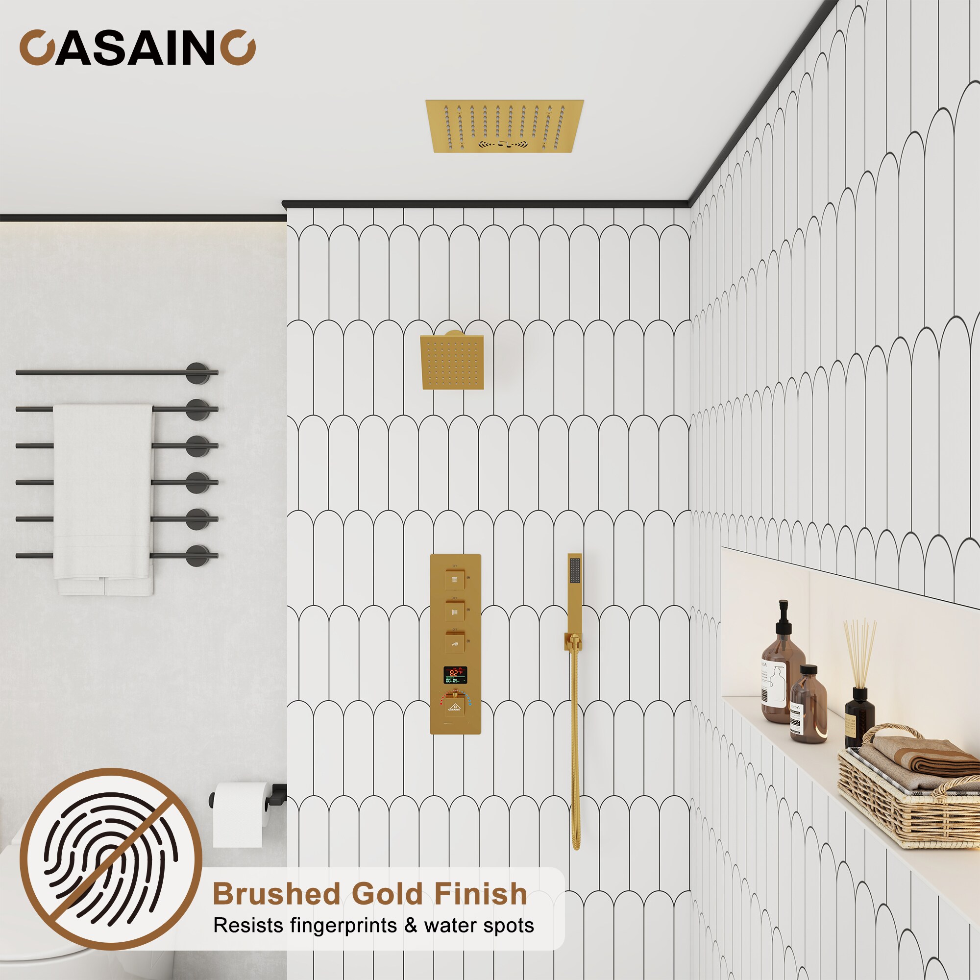 CASAINC KCHS0018-LEDBG Showerhead-Bar-Panels - View #3