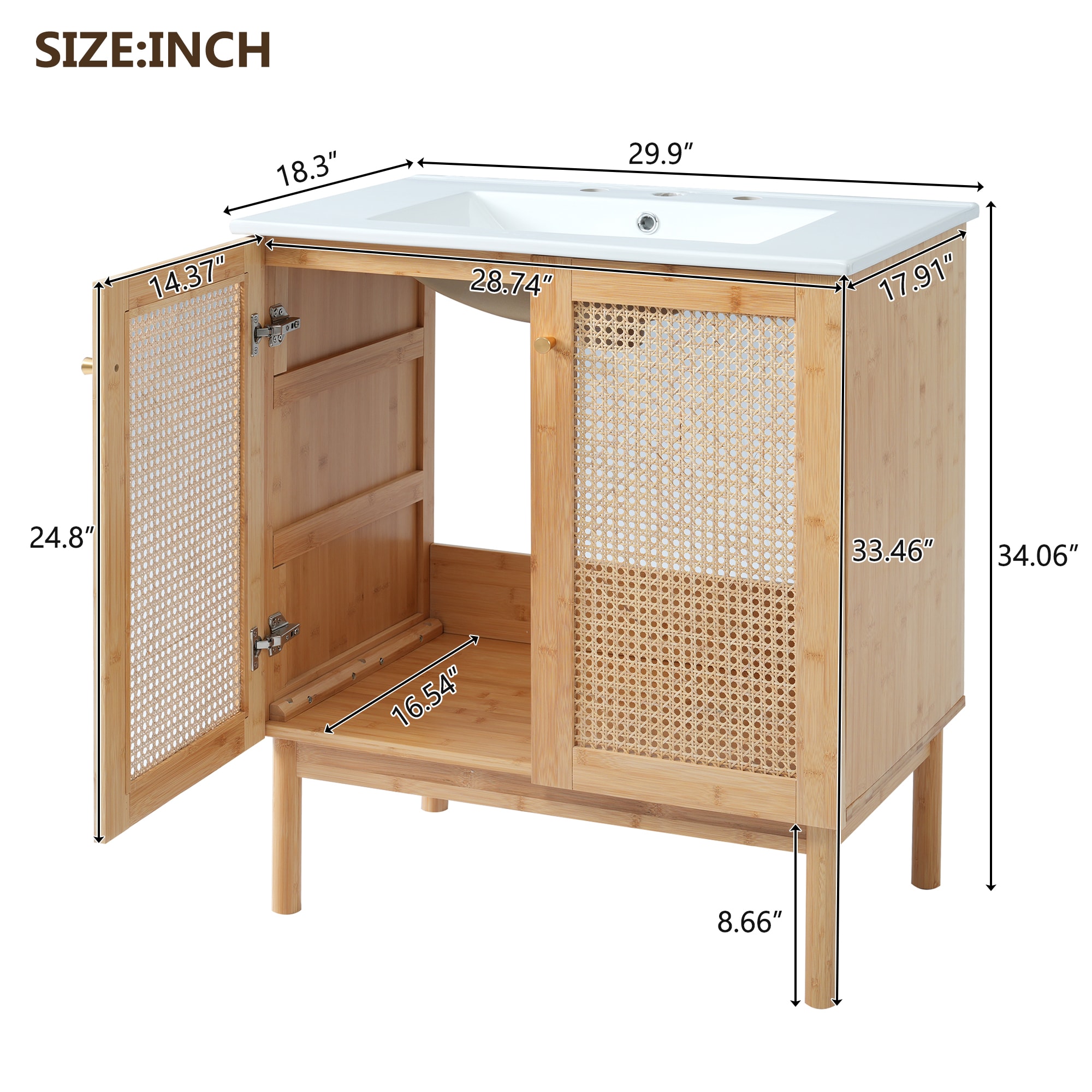 Homy Casa BVNO-W30-OK Bath-Vanity-Combo - View #4