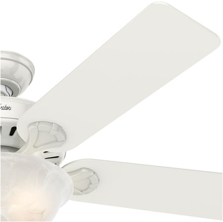 Hunter Pro's Best 52-in White Indoor Downrod or Flush Mount Ceiling Fan Light (5-Blade) in Ceiling Fans department at Lowes.com
