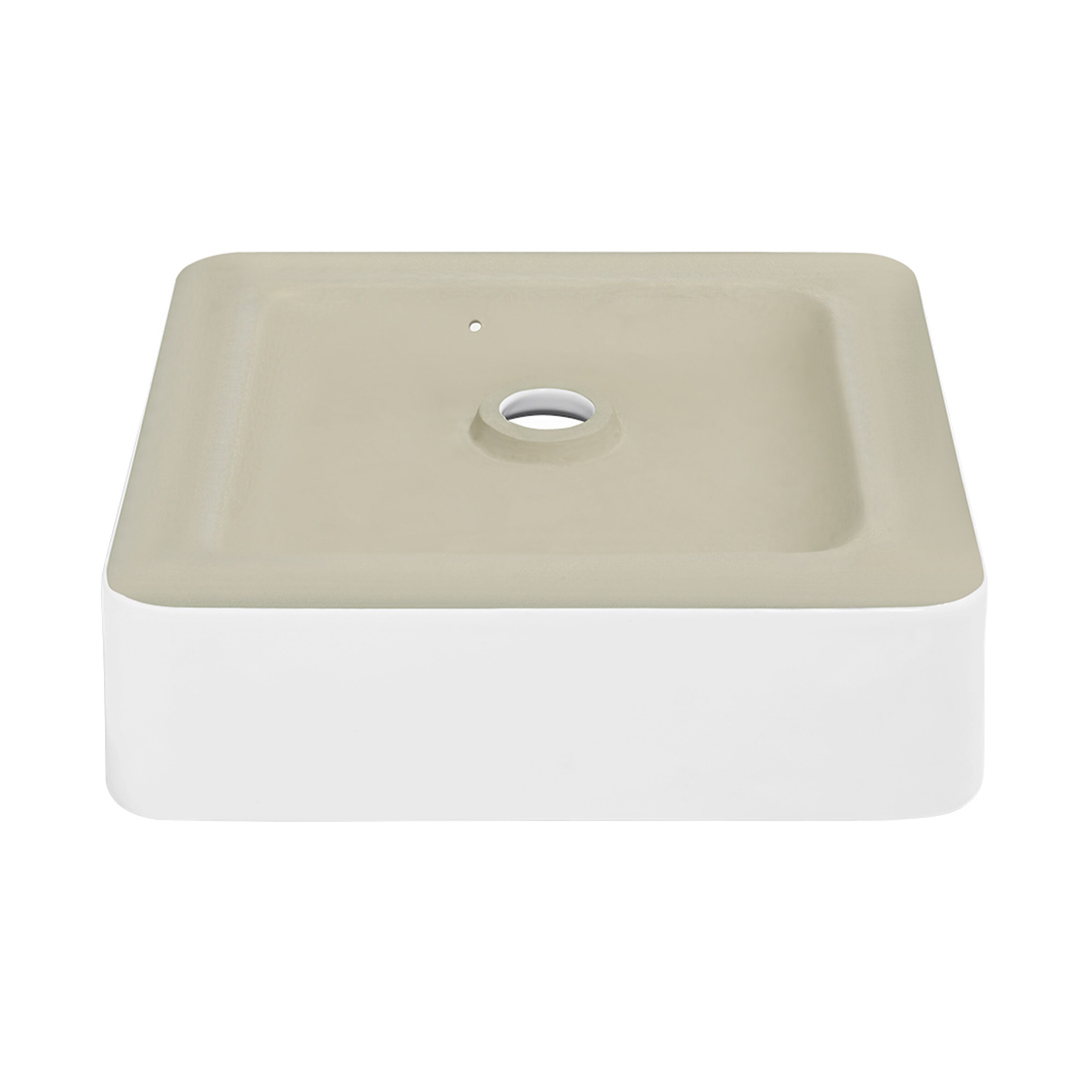 Swiss Madison St. Tropez White Ceramic Wall-mount Rectangular Modern Bathroom  Sink (23.62-in x 16.54-in) at