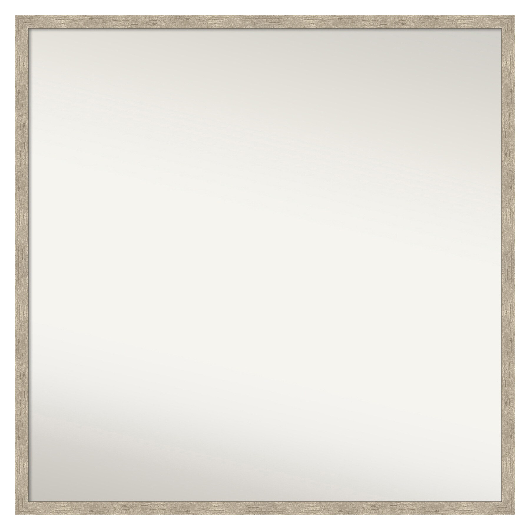 Amanti Art A17008262448 Imprint Pewter Frame 27-Inches W x 27-Inches H Square Salon Scoop Silver Framed Wall Mirror