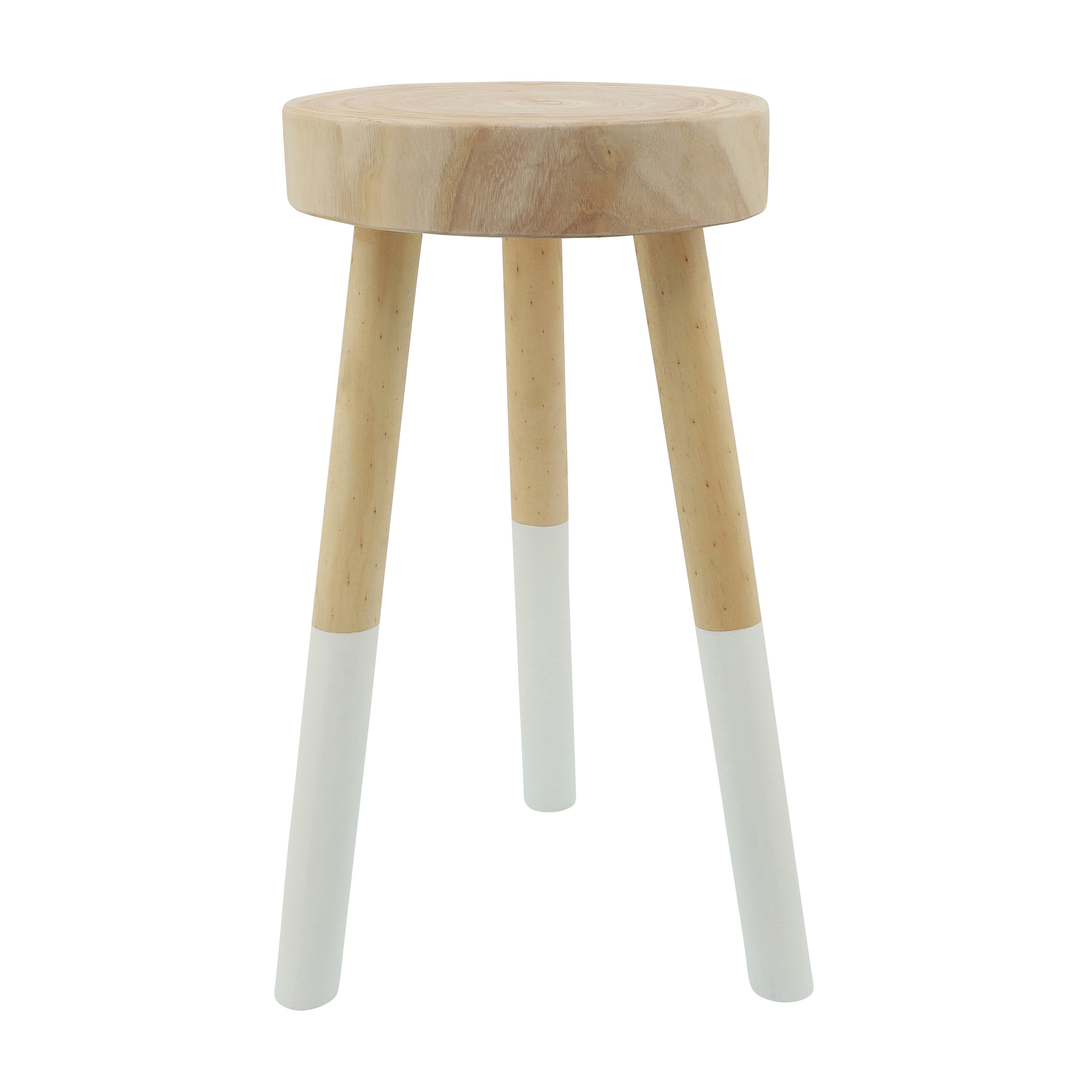 Sagebrook Home 14339-07 11-in W x 22-in H Brown Wood Round Modern End Table Assembly Required