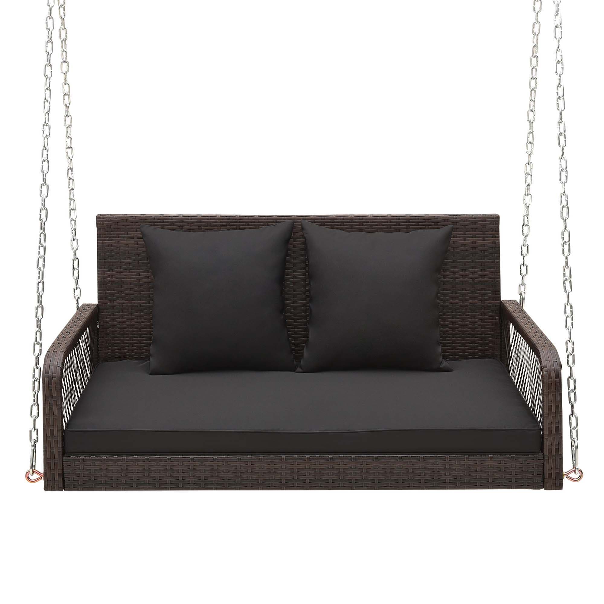 Costway LWS00059 2 -person Brown Outdoor Swing