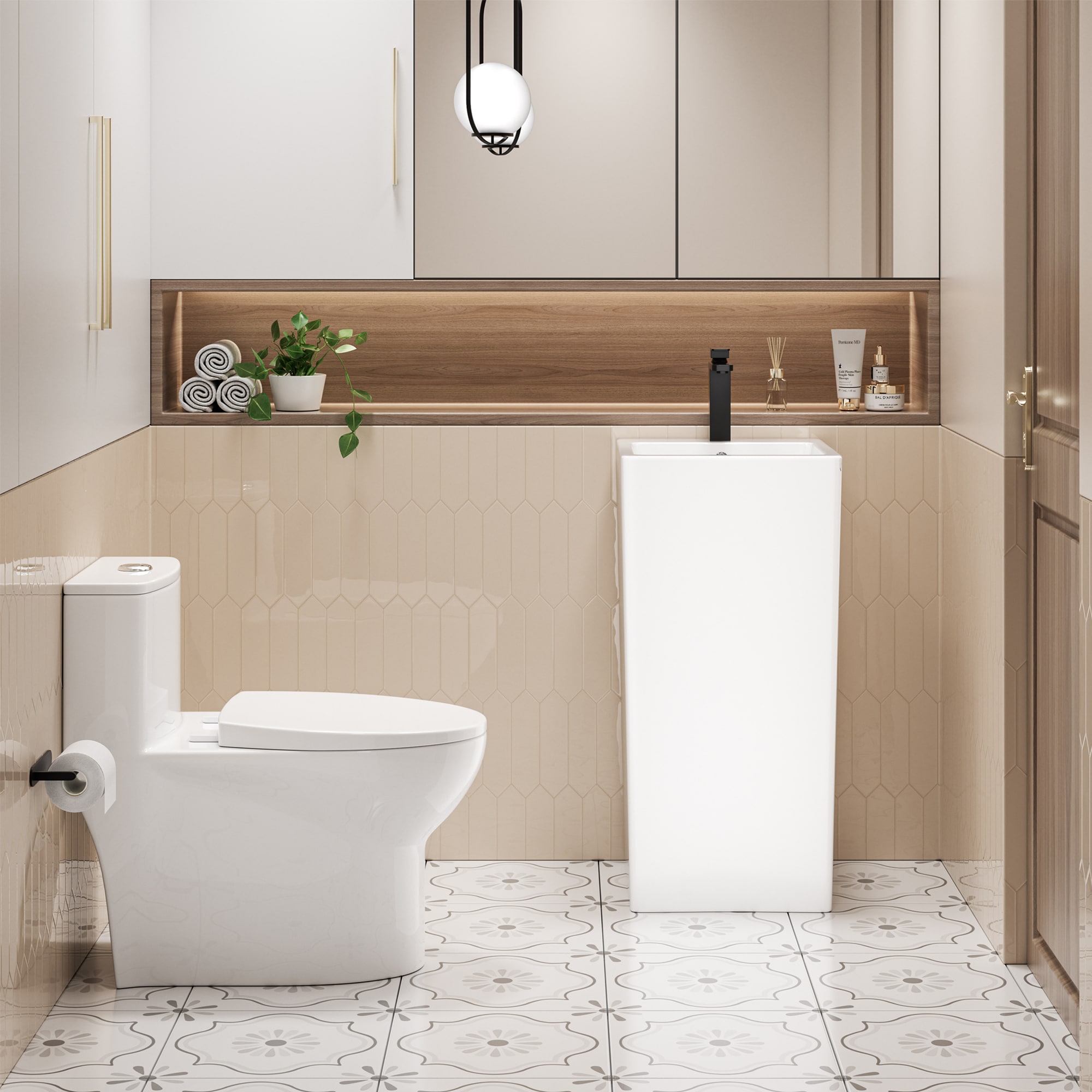 Eridanus ERI-PB-402-A Complete-Pedestal-Lavatories - View #3