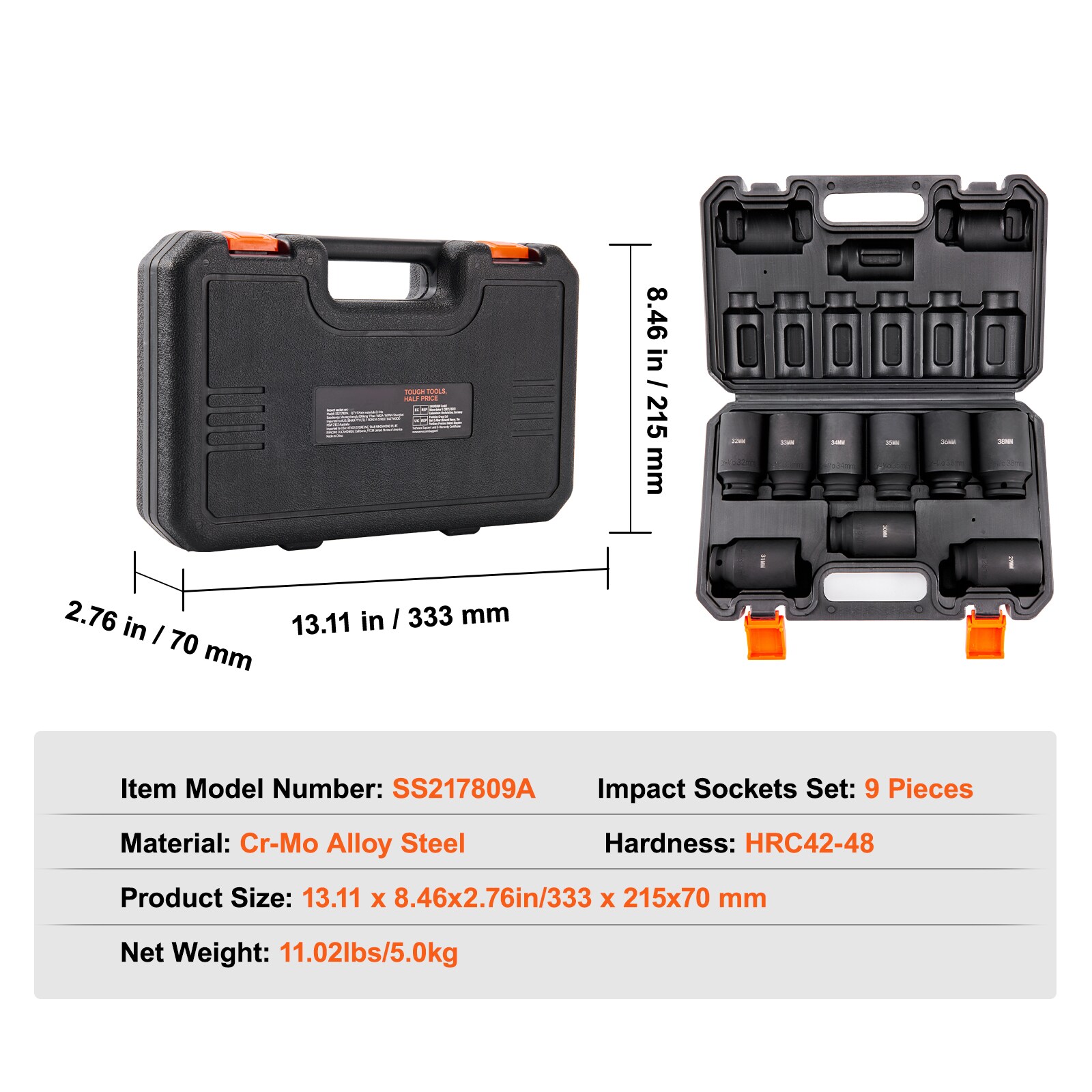 VEVOR SCCJTTZJCRMO03732V0 Impact-Socket-Sets - View #7