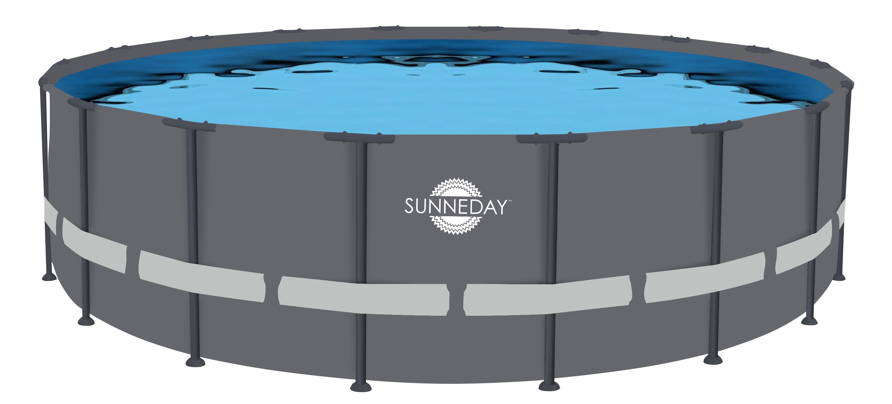 Sunneday Oasis 18-ft X 18-ft X 52-in Metal Frame Round Above-ground 