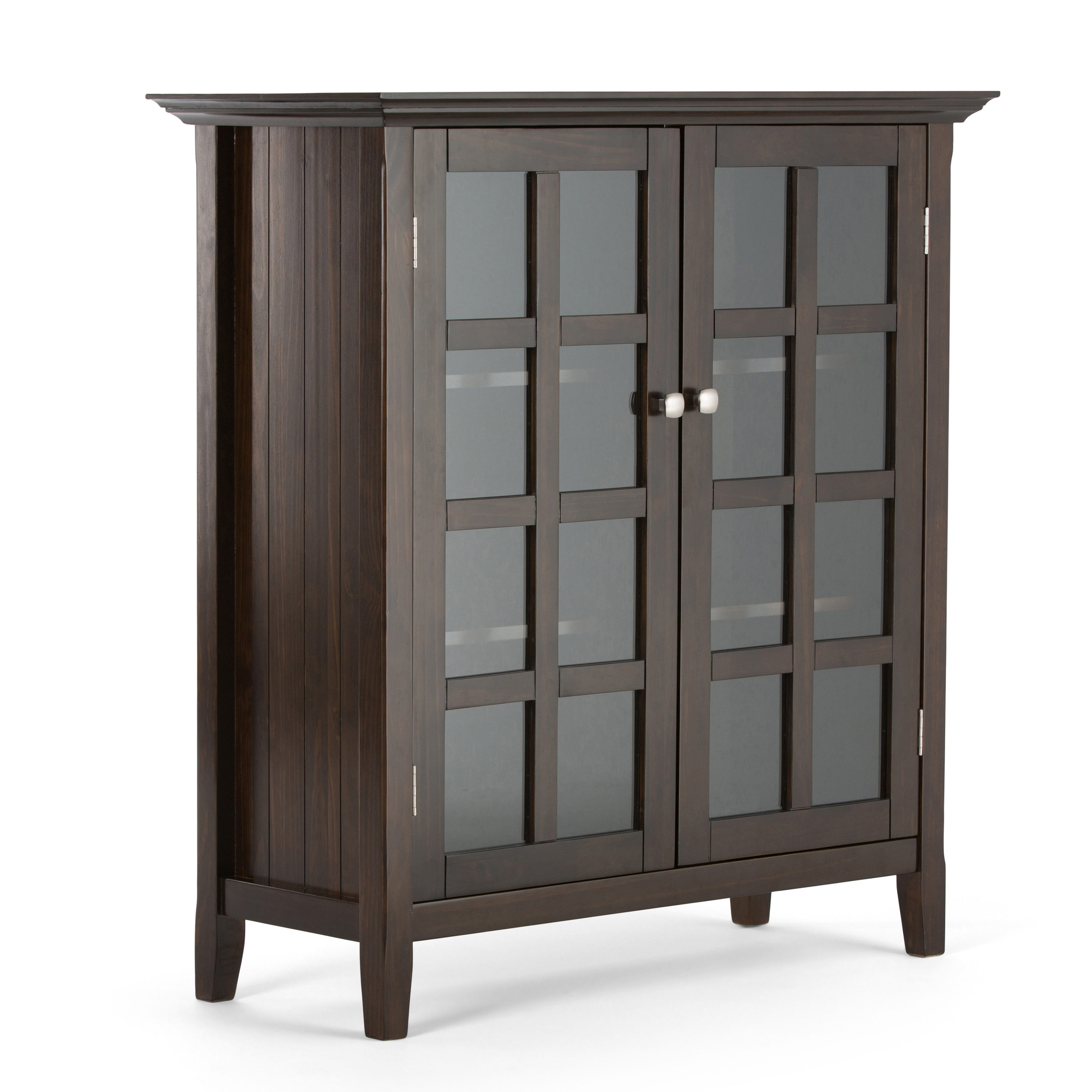 Acadian 39" Brunette Brown Solid Wood Medium Storage Cabinet