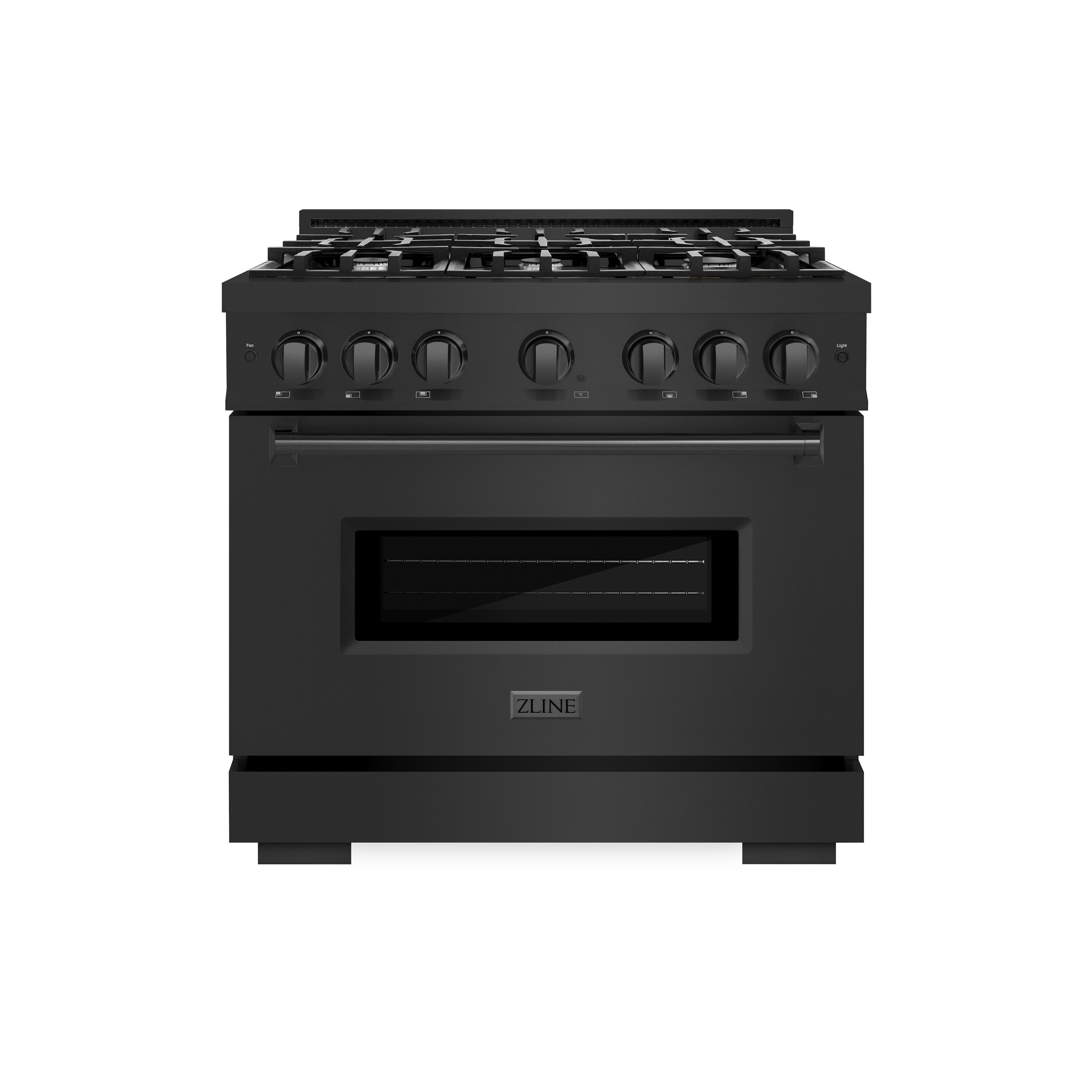 ZLINE KITCHEN & BATH CDRB-36 Classic 36-in Standard 6 burners Convection Oven Freestanding Dual Fuel Range ( Black Stainless Steel )