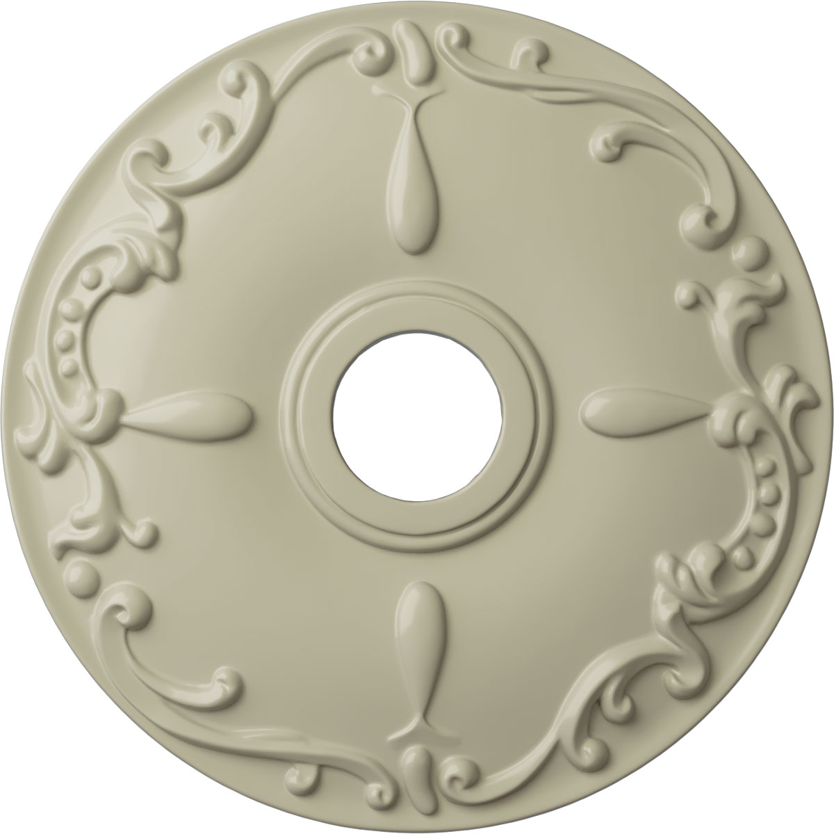 Ekena Millwork CM18KECYF Kent 18-in W x 18-in L Painted Clear Yellow Polyurethane Whole Ceiling Medallion