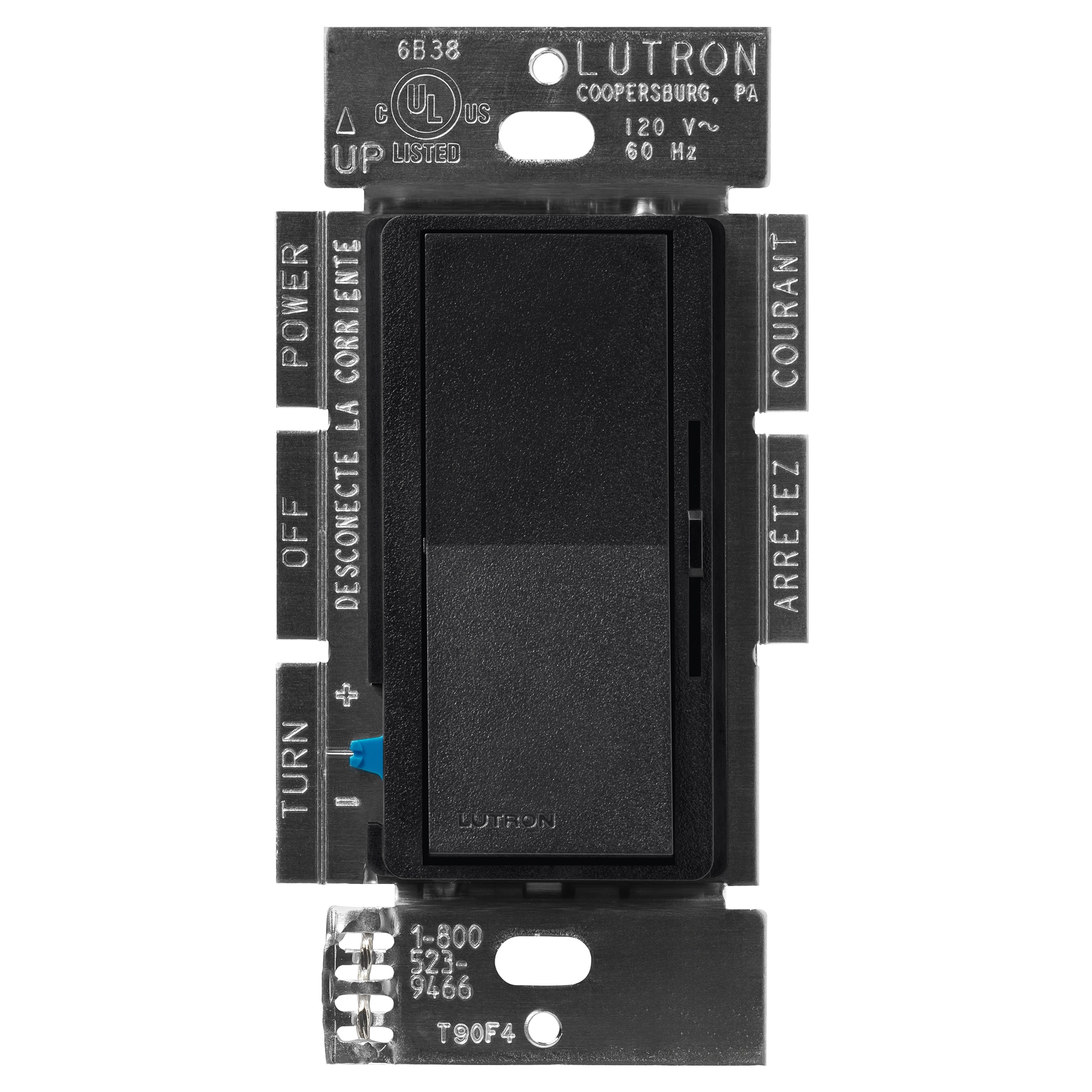 Lutron DVSCCL-153P-MN Diva Single-pole/3-way LED Rocker Light dimmer Midnight