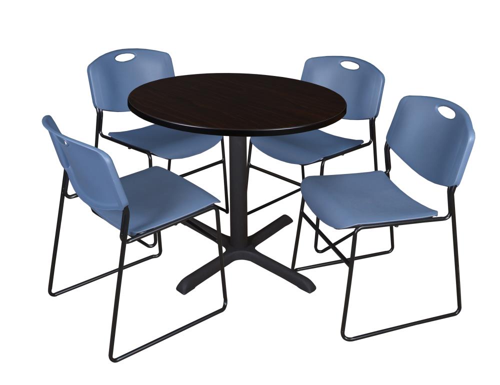 Regency TB36RNDMW44BE Breakroom Brown 4-Person Training Table (36-in W x 29-in H)