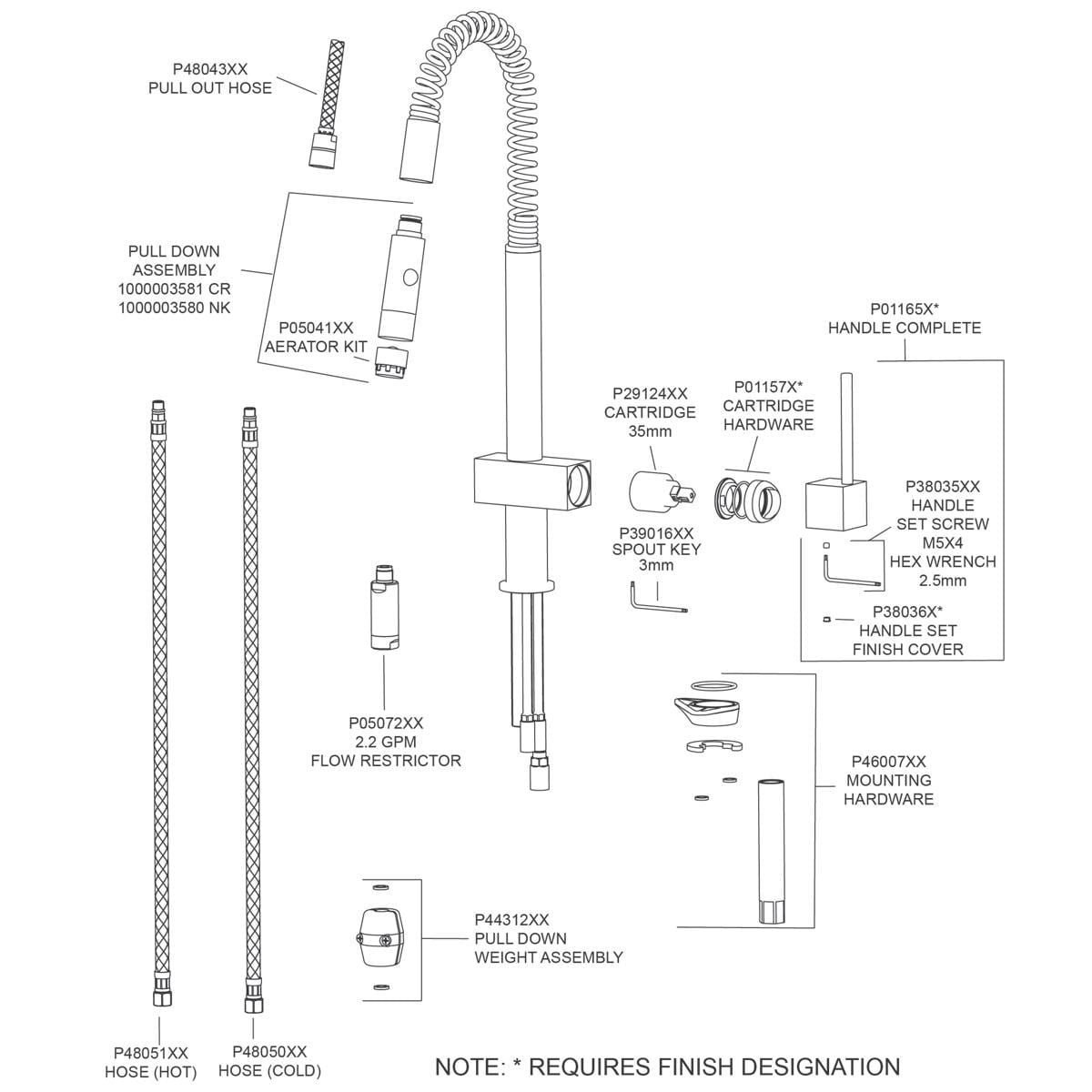 Elkay Avado Brushed Nickel Single Handle Pull-down Kitchen Faucet in ...