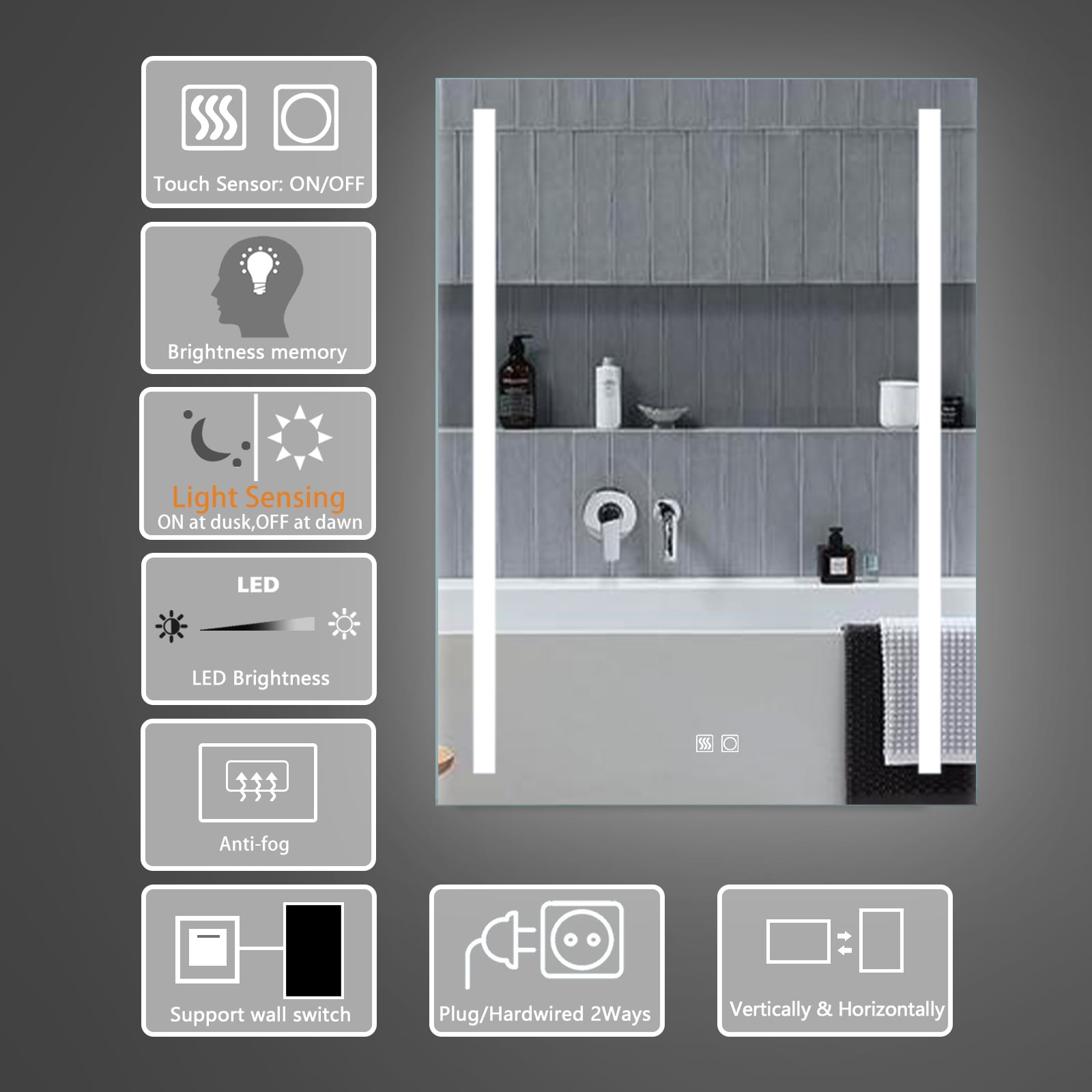 ExBrite JS-2432-2-N-X Framed-Bath-Mirrors - View #5