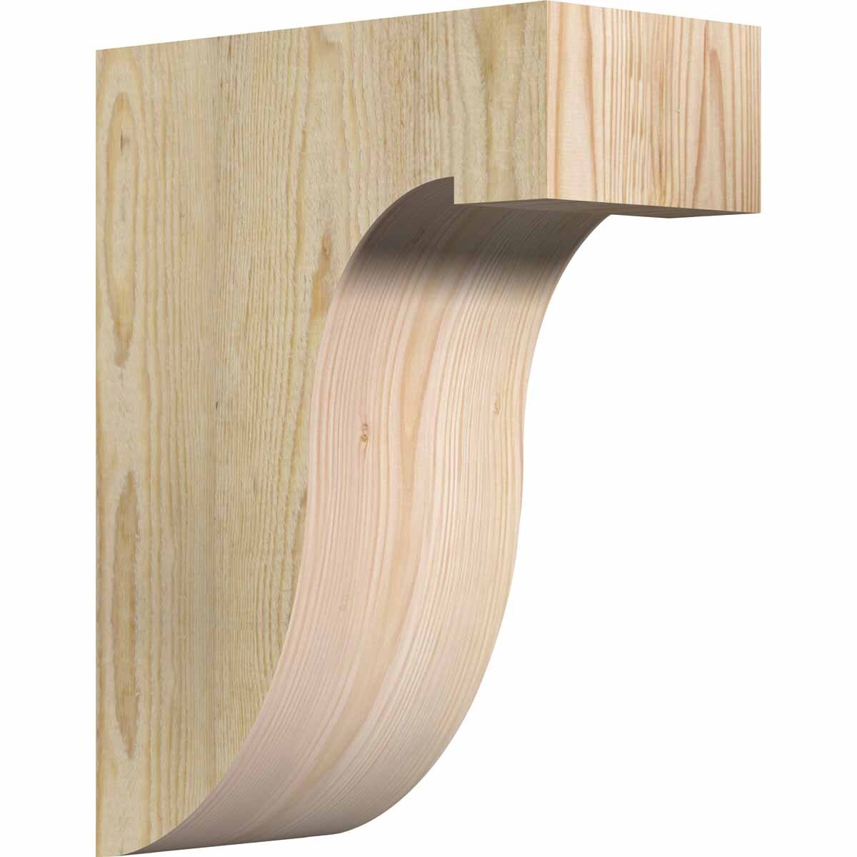 Ekena Millwork COR06X12X16DEL00RDF 6-in x 12-in x 16-in Del monte Unfinished Douglas fir Wood Paintable/Stainable Corbel