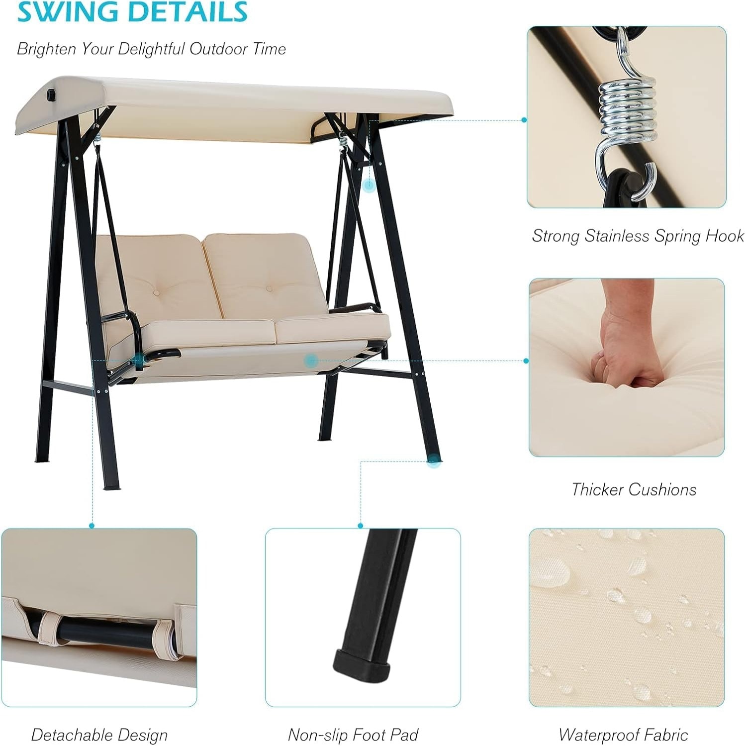 AECOJOY 19031BG-LS01 Swing-Gliders - View #8